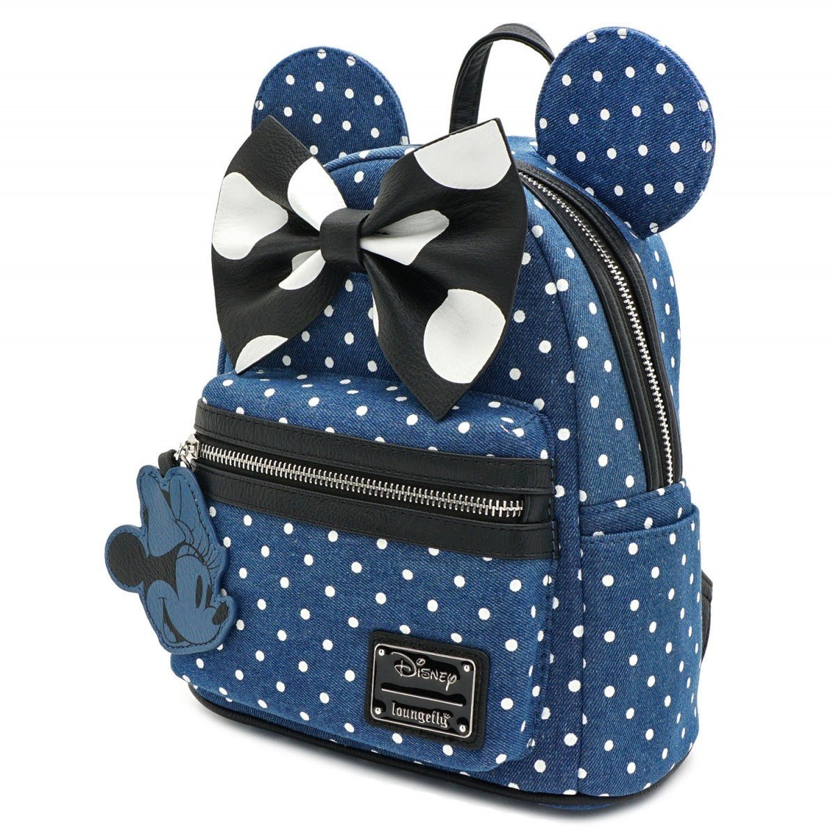 Loungefly X Disney Minnie Mouse Denim Mini Backpack - GeekCore