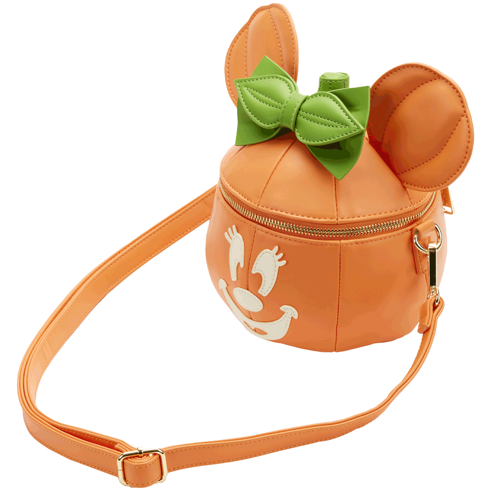 Loungefly x Disney Minnie Mouse Glow in the Dark Pumpkin Crossbody Bag GeekCore