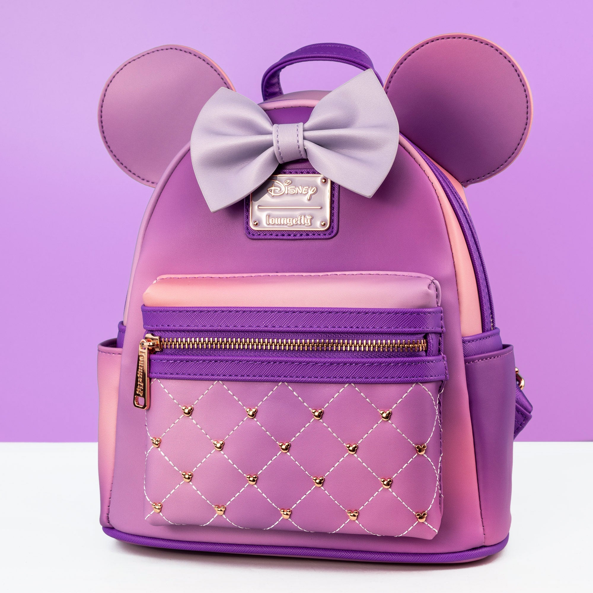 Loungefly x Disney Minnie Mouse Lavender Haze Quilted Mini Backpack GeekCore