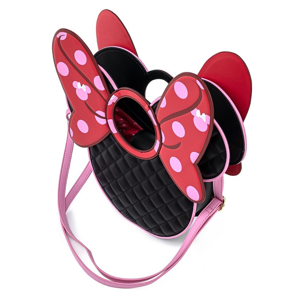 Loungefly x Disney Minnie Mouse Quilted Head Handbag - GeekCore