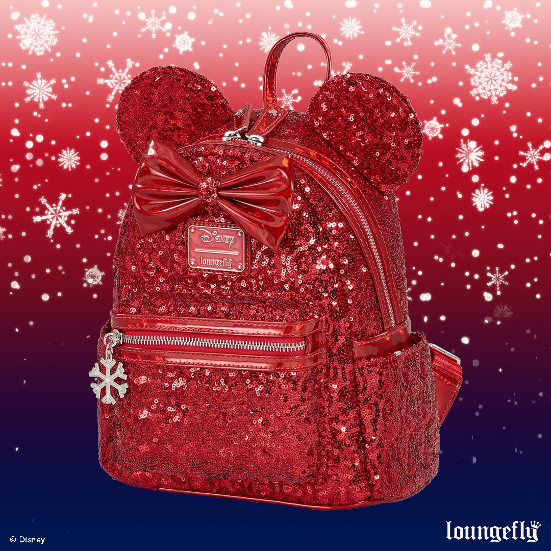 Loungefly x Disney Minnie Mouse Red Sequin Mini Backpack - GeekCore