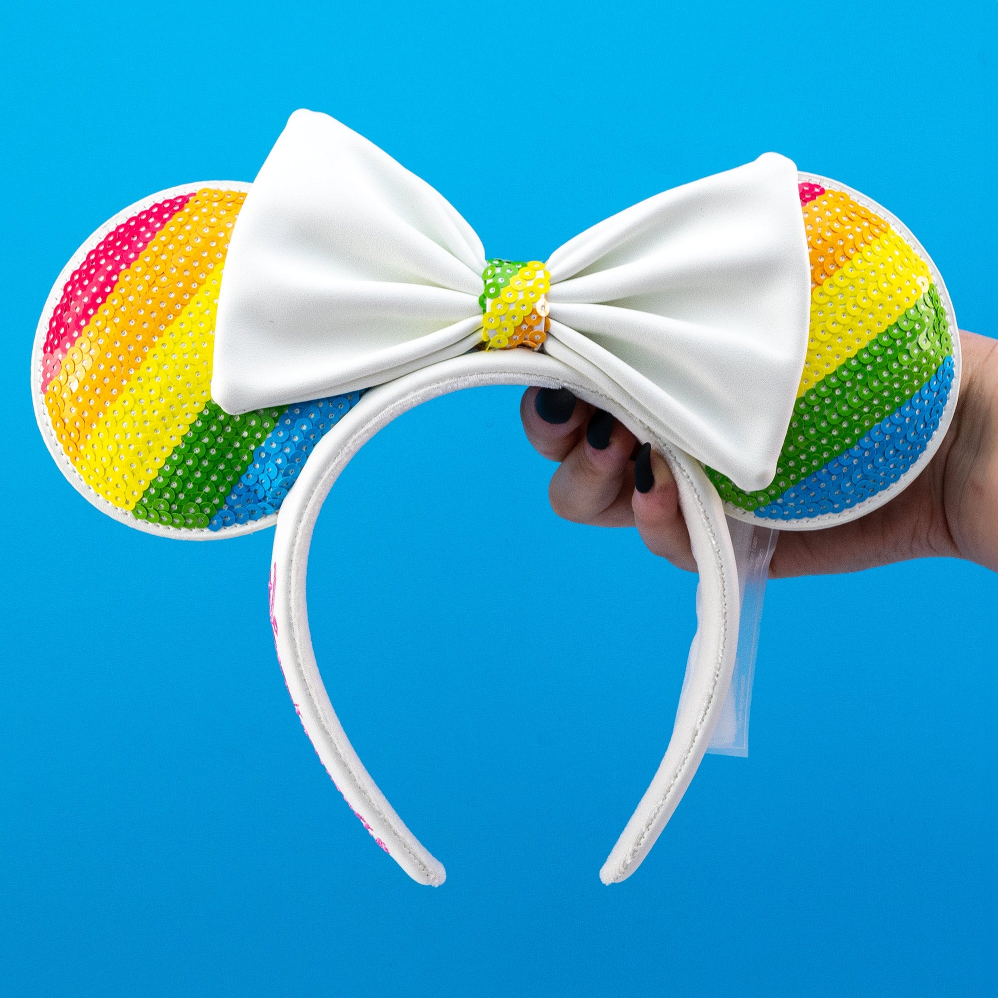 Loungefly x Disney Minnie Mouse Sequin Rainbow Headband - GeekCore