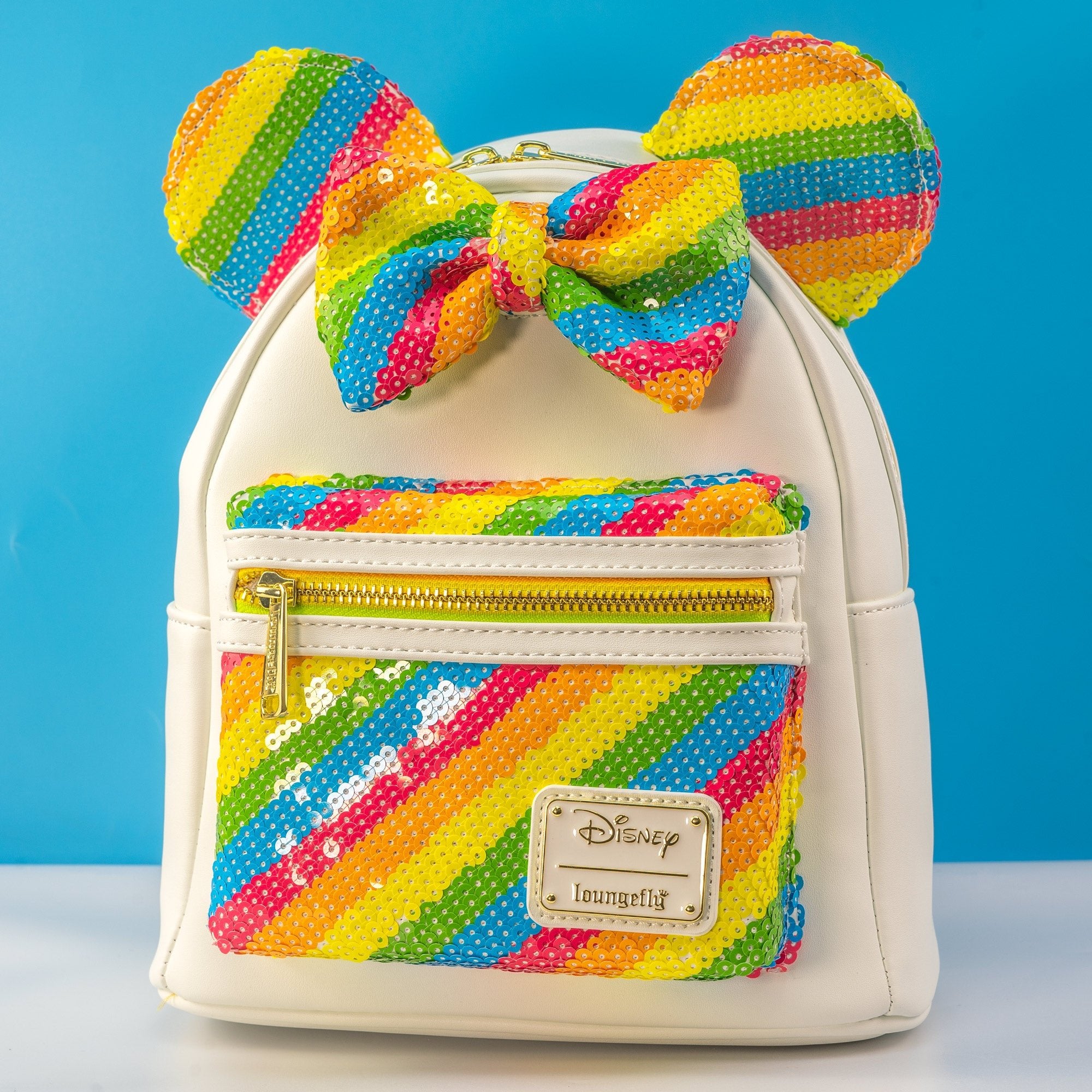 Loungefly x Disney Minnie Mouse Sequin Rainbow Mini Backpack - GeekCore