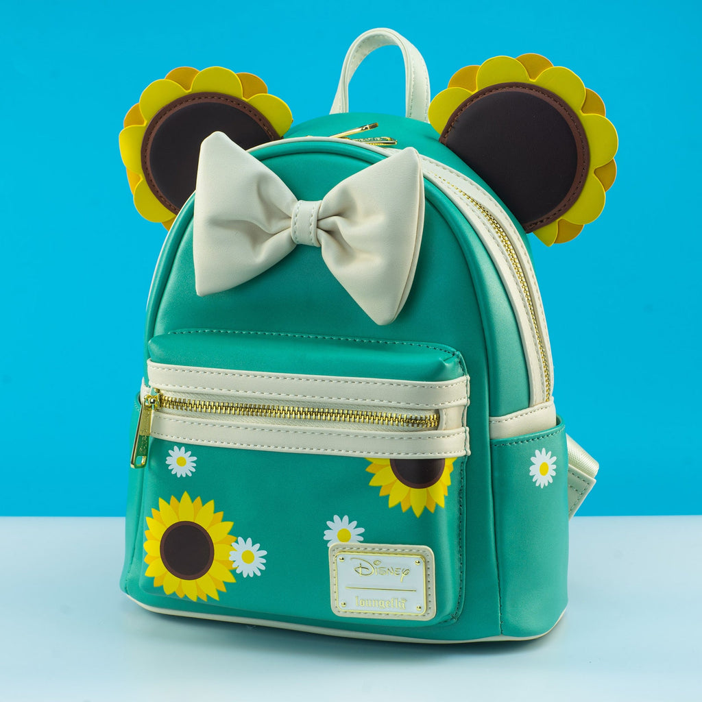 Loungefly X Disney Minnie Teal Sunflower popular Mini Backpack