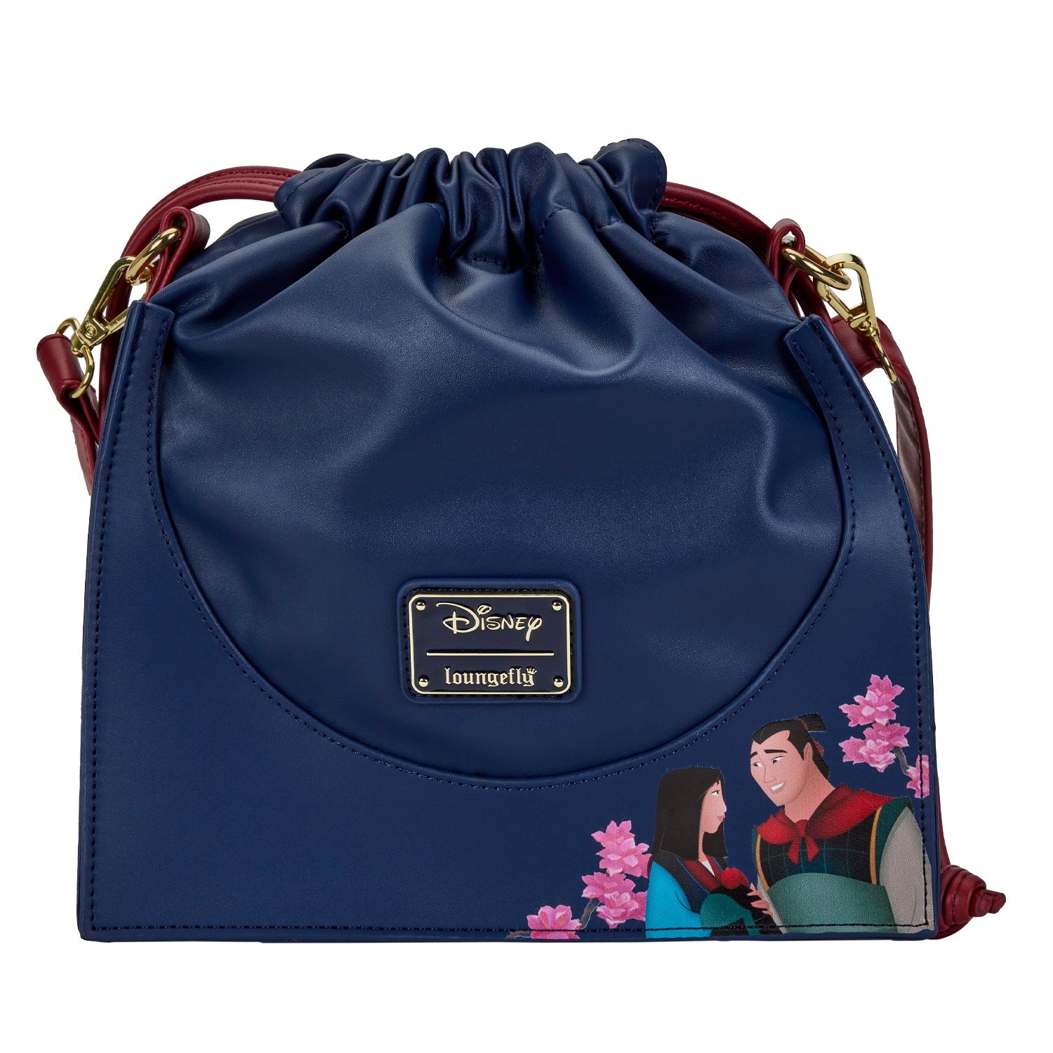 Loungefly x Disney Mulan Castle Cinch Sack Crossbody Bag - GeekCore