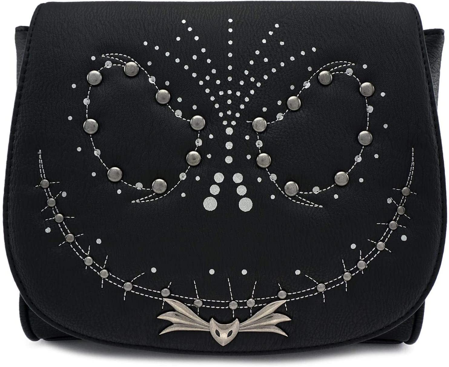 Loungefly x Disney Nightmare Before Christmas Jack Skellington Studded Crossbody Bag - GeekCore