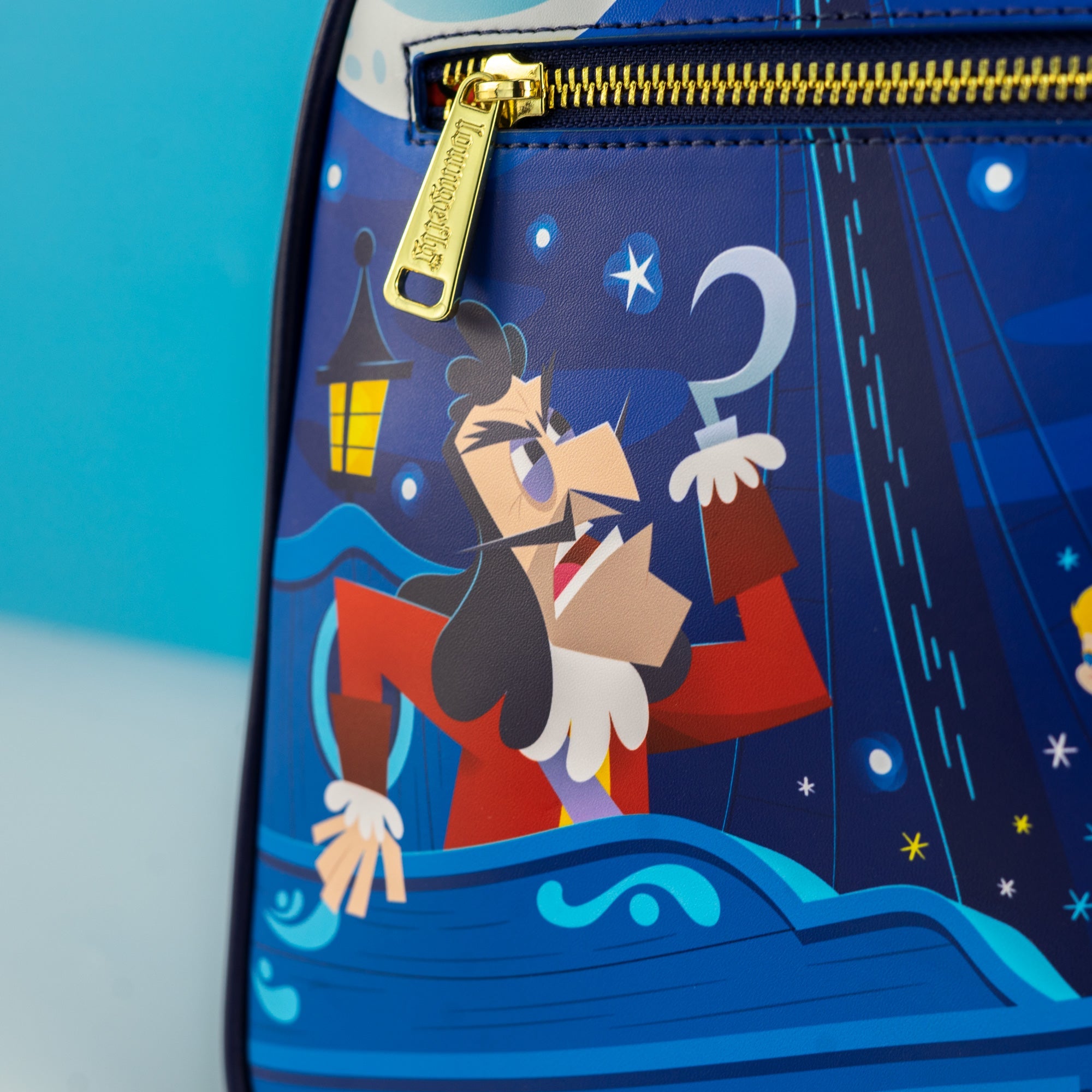 Loungefly x Disney Peter Pan, Captain Hook and Tinkerbell Moon Scene Mini Backpack - GeekCore