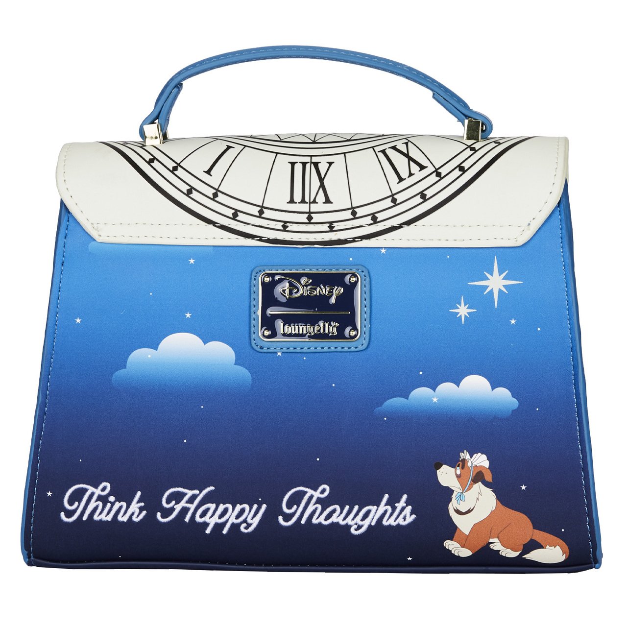 Loungefly x Disney Peter Pan Glow Clock Crossbody Bag - GeekCore