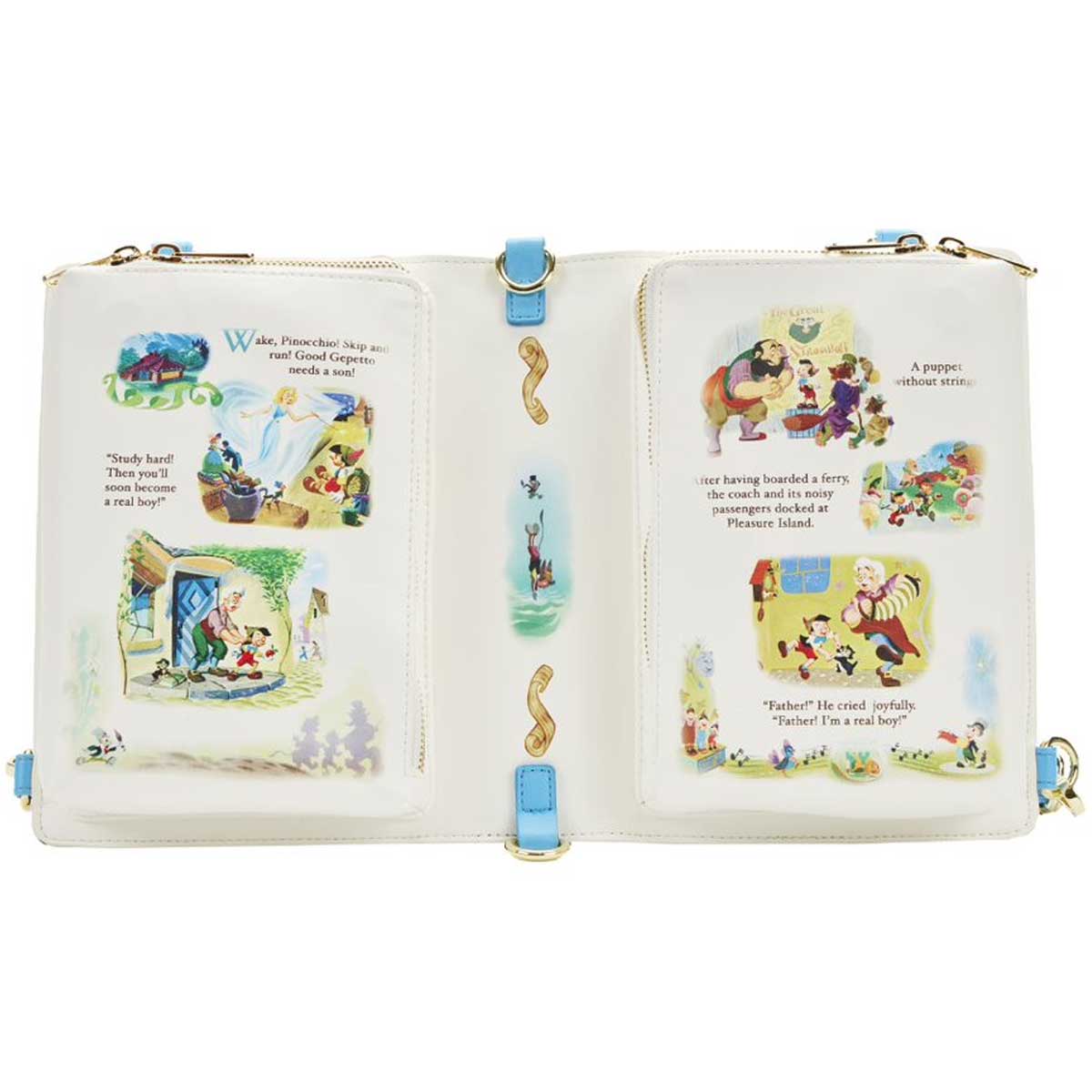 Loungefly x Disney Pinocchio Book Convertible Crossbody Bag - GeekCore