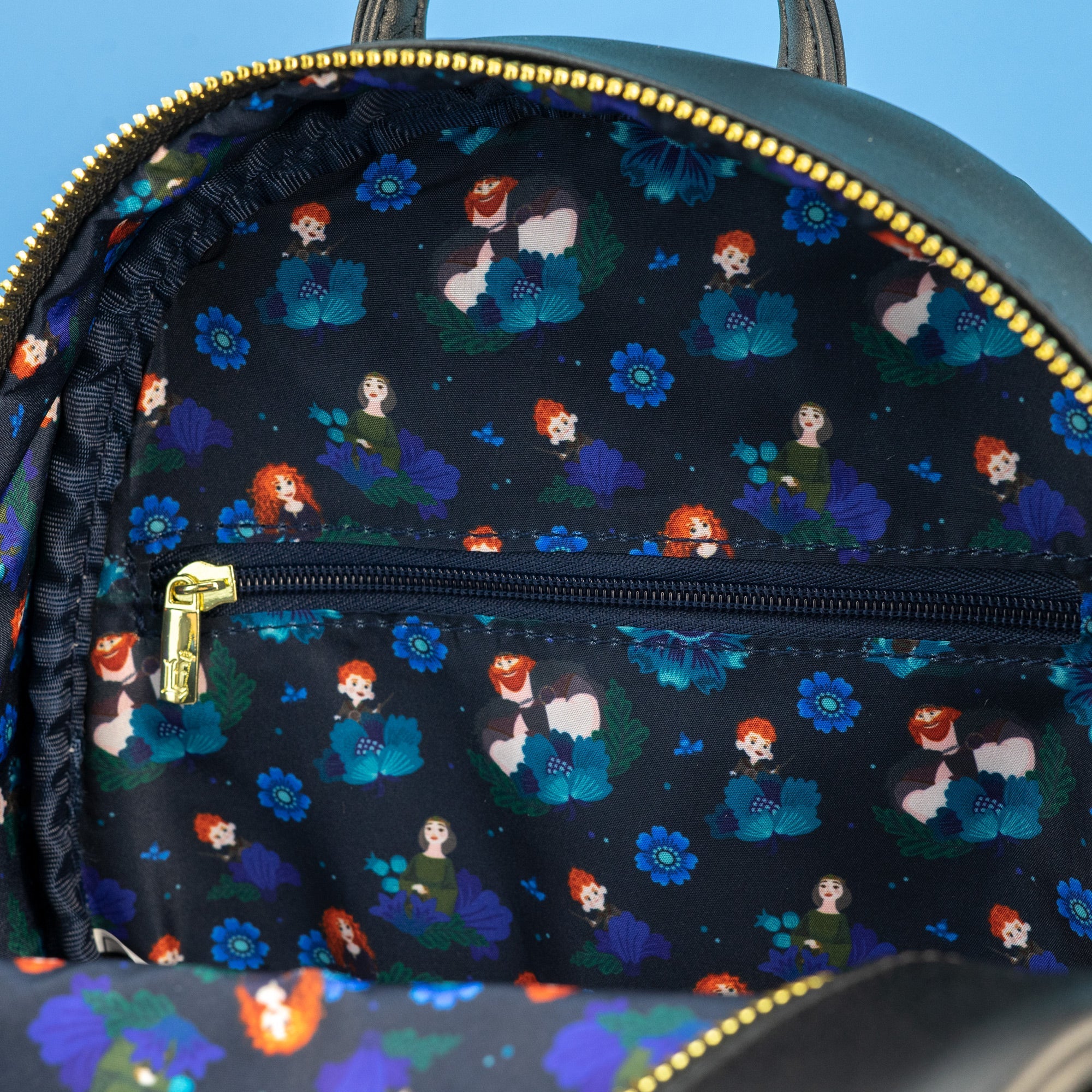 Black floral mini backpack best sale