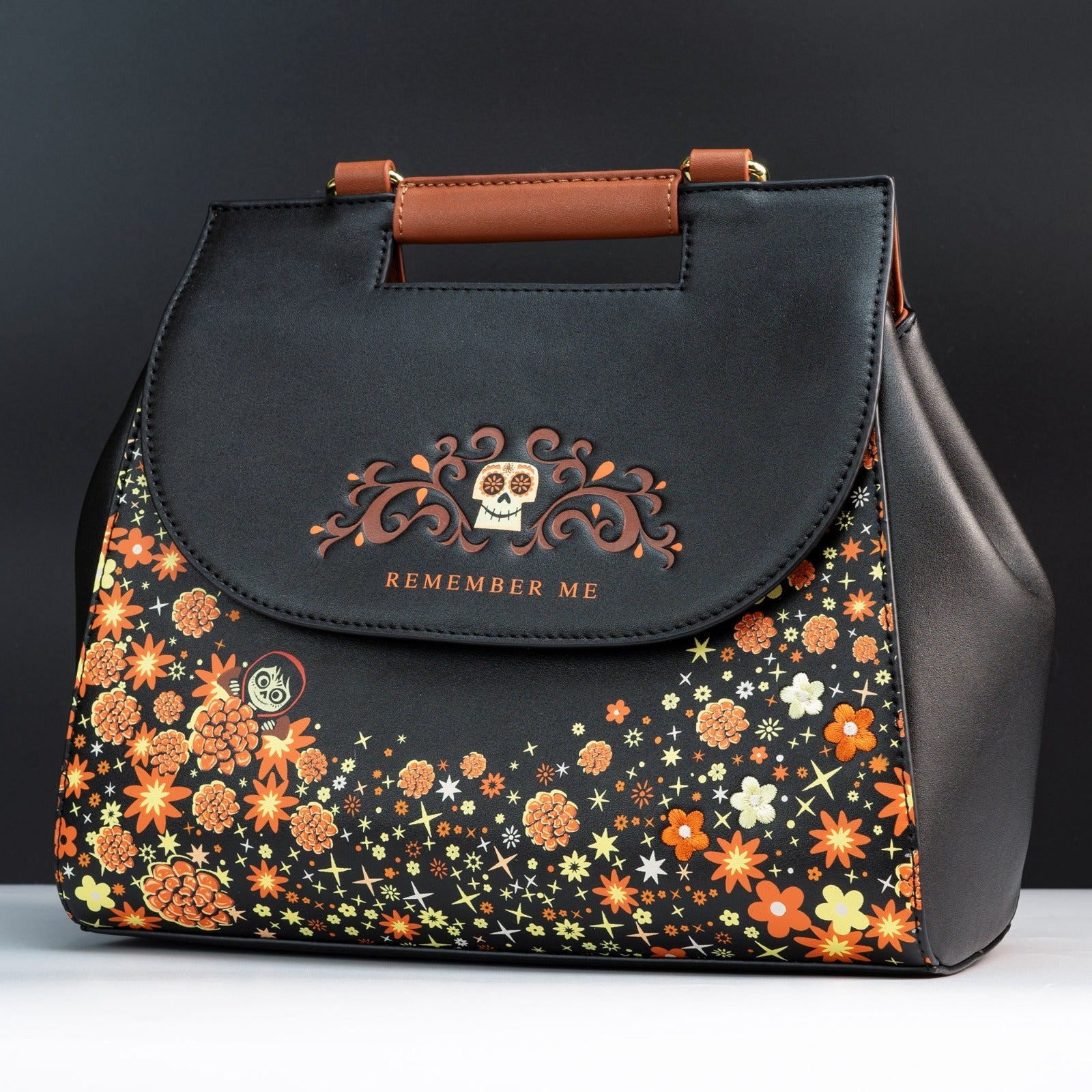 Loungefly x Disney Pixar Coco Remember Me Floral Handbag - GeekCore