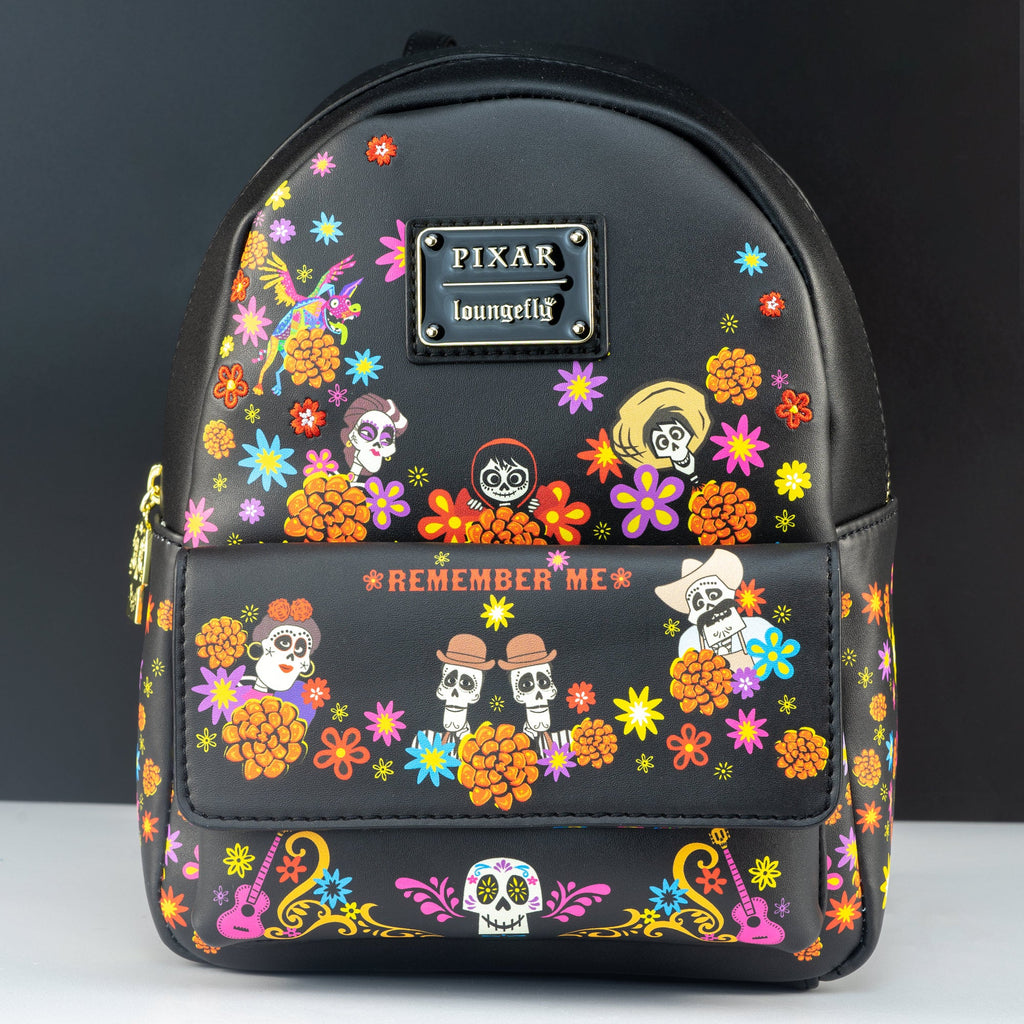 loungefly x disney pixar coco remember me floral mini backpack 718796 1024x1024.jpg v 1718113315