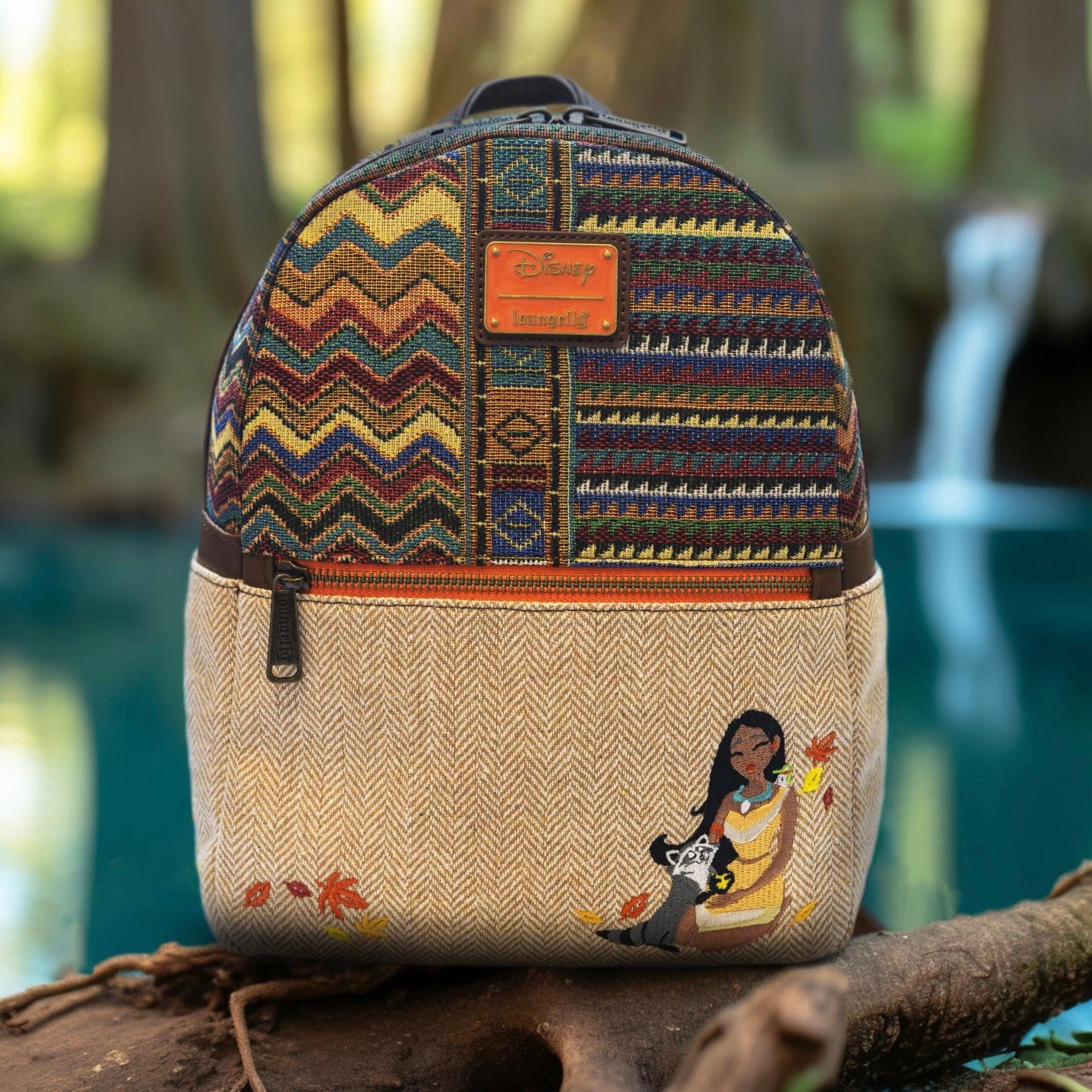 Loungefly x Disney Pocahontas and Meeko Woven Mini Backpack - GeekCore