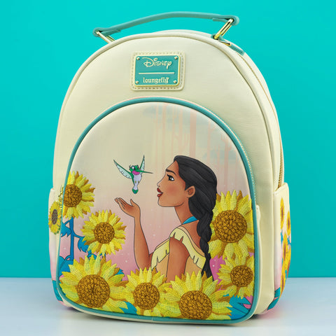 Loungefly Disney Princess Pocahontas Sunflower Mini Backpack 2024 trio