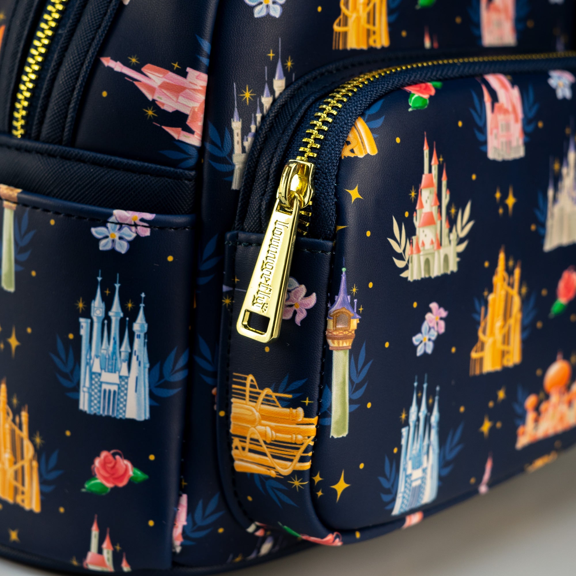 Loungefly x Disney Princess Castles Print Mini Backpack - GeekCore