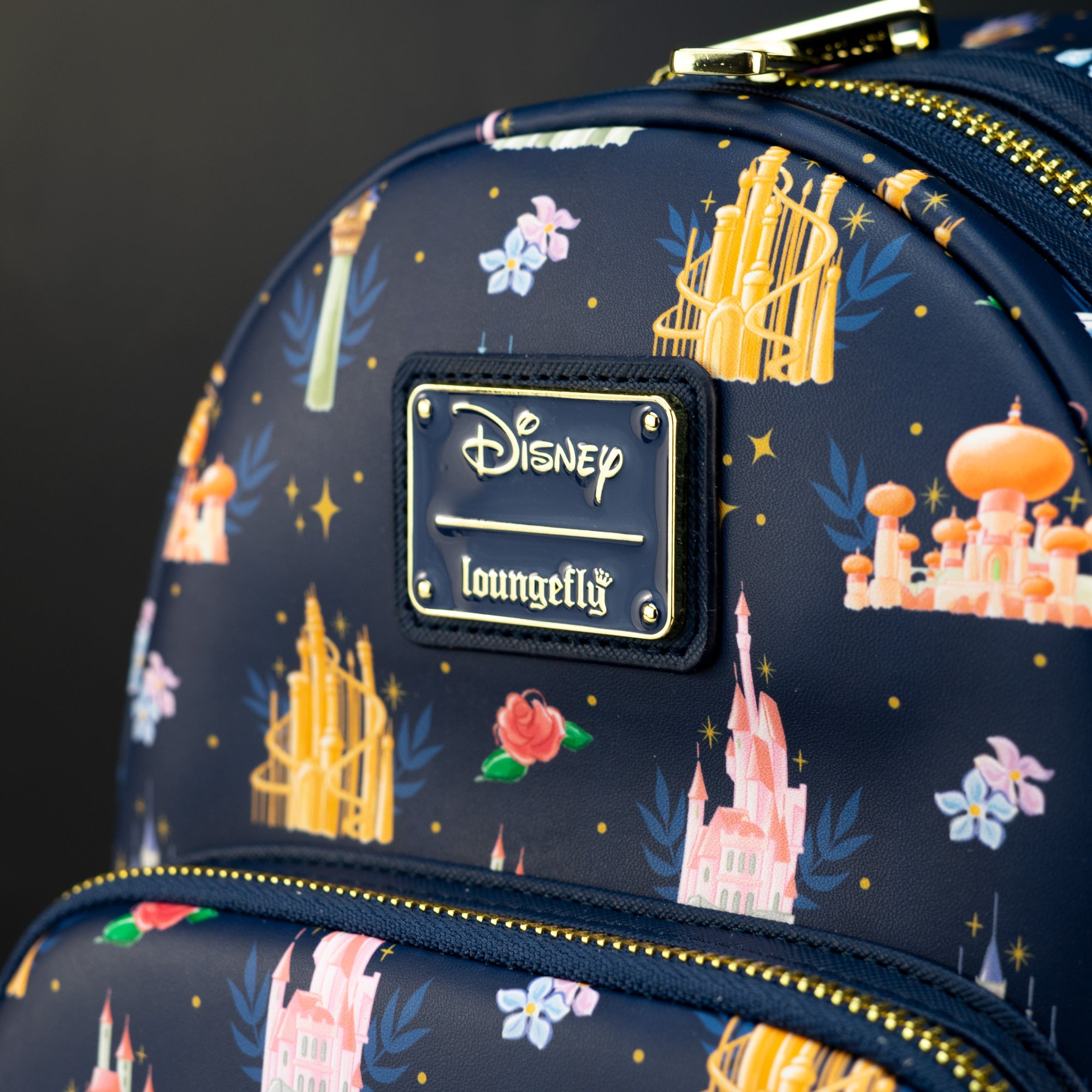 Loungefly x Disney Princess Castles Print Mini Backpack - GeekCore