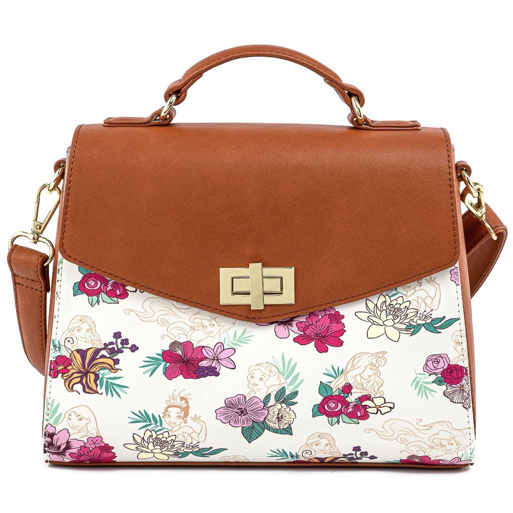 Loungefly x Disney Princess Floral AOP Crossbody Bag - GeekCore