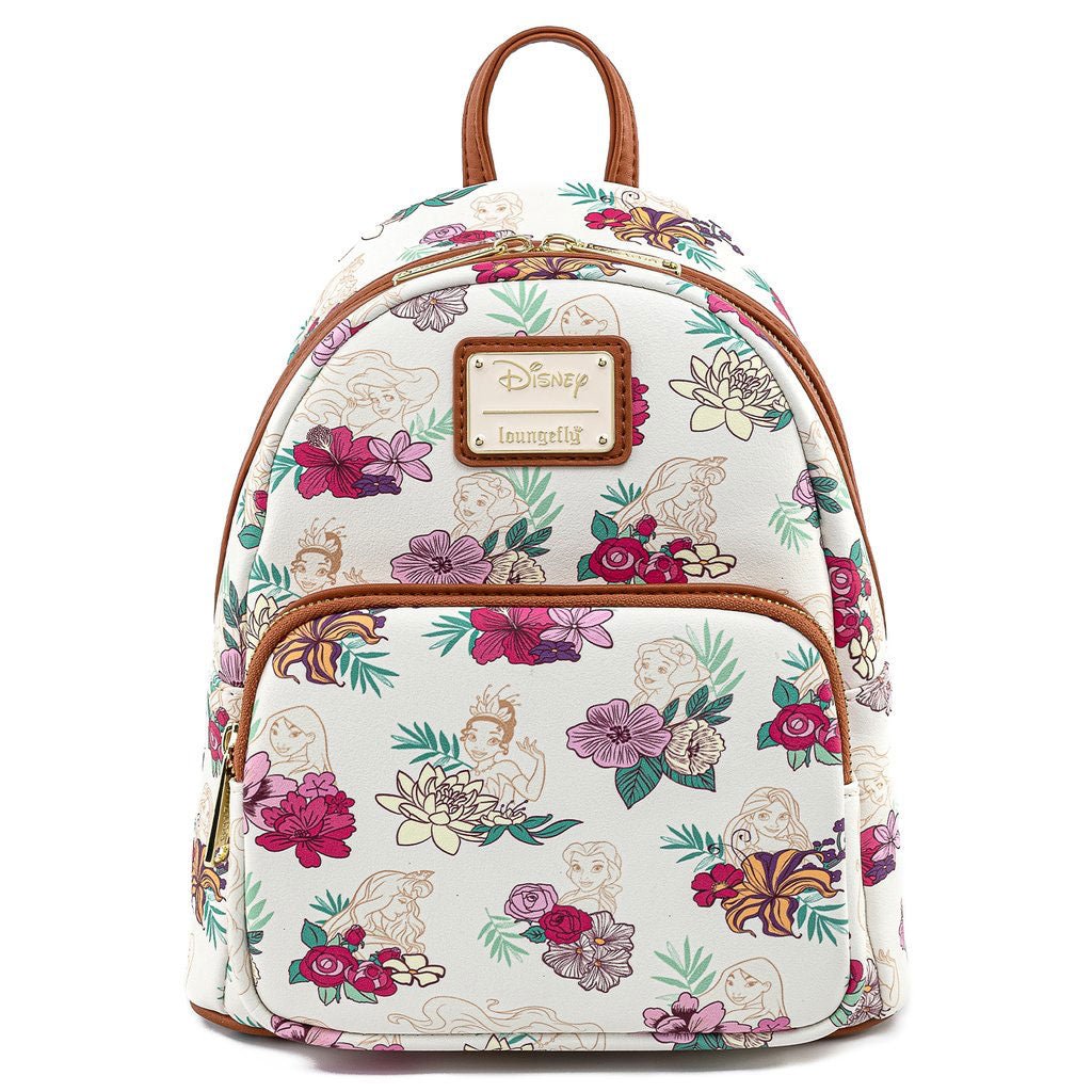 Loungefly x Disney Princess Floral AOP Mini Backpack - GeekCore