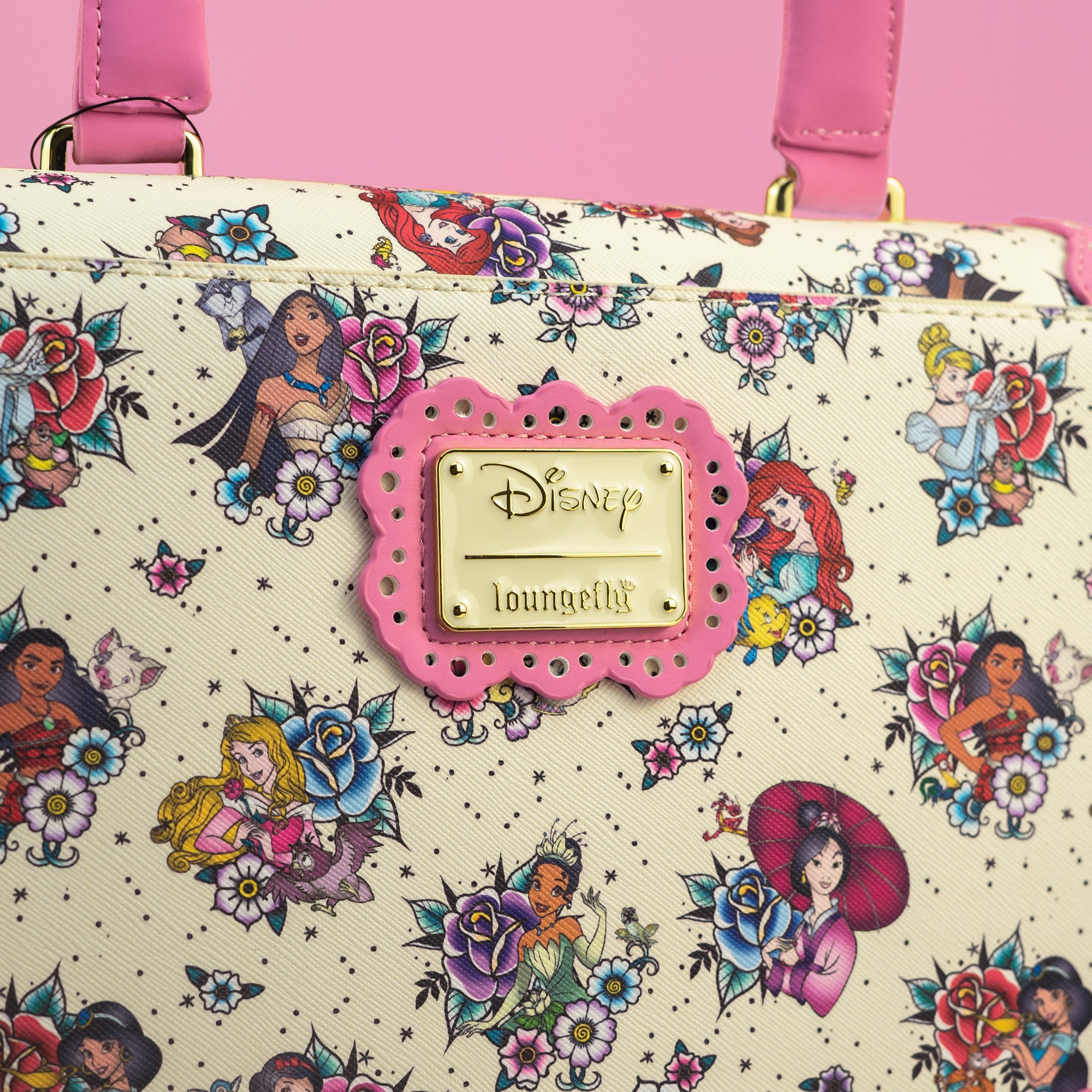 Loungefly x Disney Princess Tattoo All Over Print Crossbody Bag