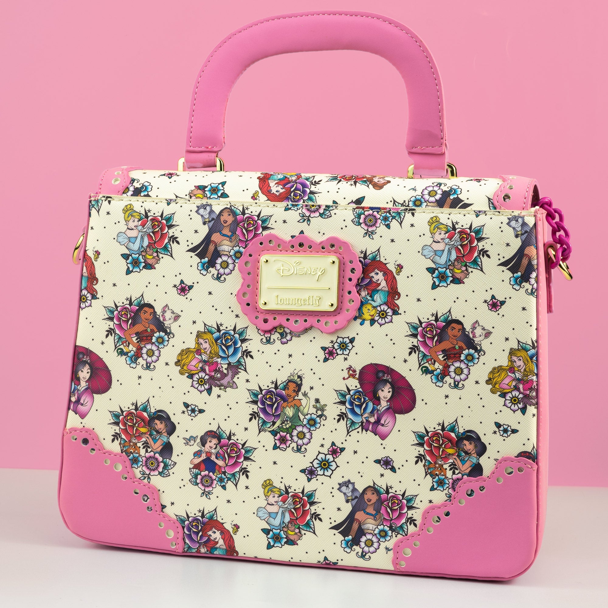 Loungefly x Disney Princess Tattoo All Over Print Crossbody Bag - GeekCore