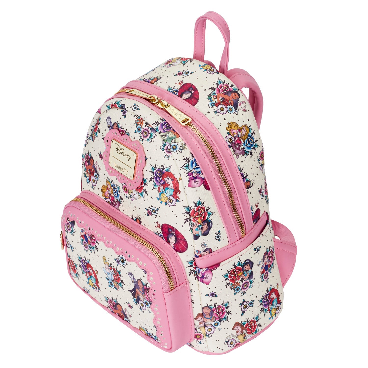 Loungefly x Disney Princess Tattoo All Over Print Mini Backpack - GeekCore