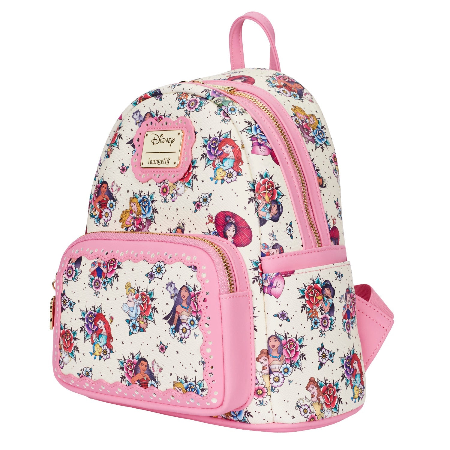 Loungefly x Disney Princess Tattoo All Over Print Mini Backpack - GeekCore