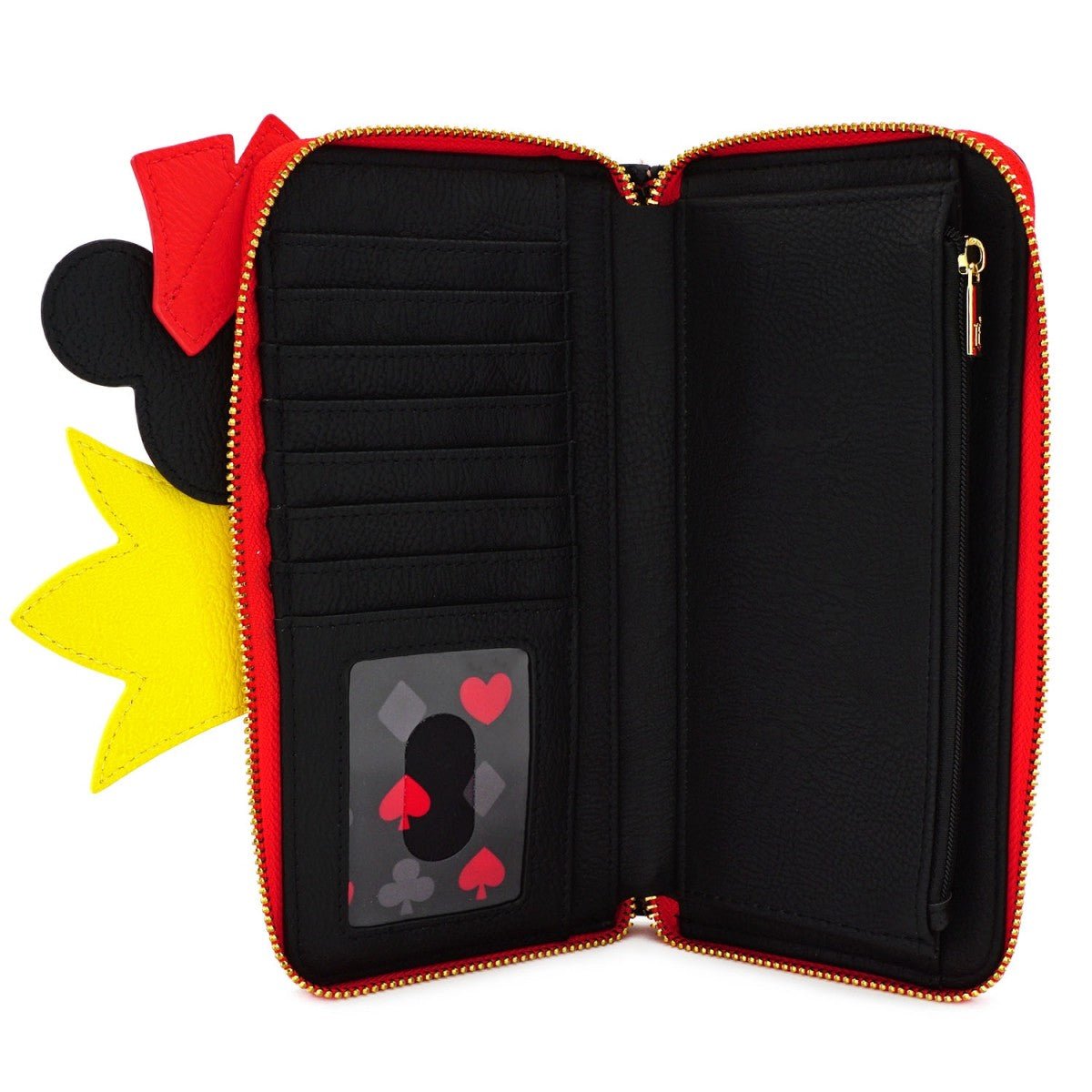 Loungefly x Disney Queen of Hearts Cosplay Zip Around Purse - GeekCore