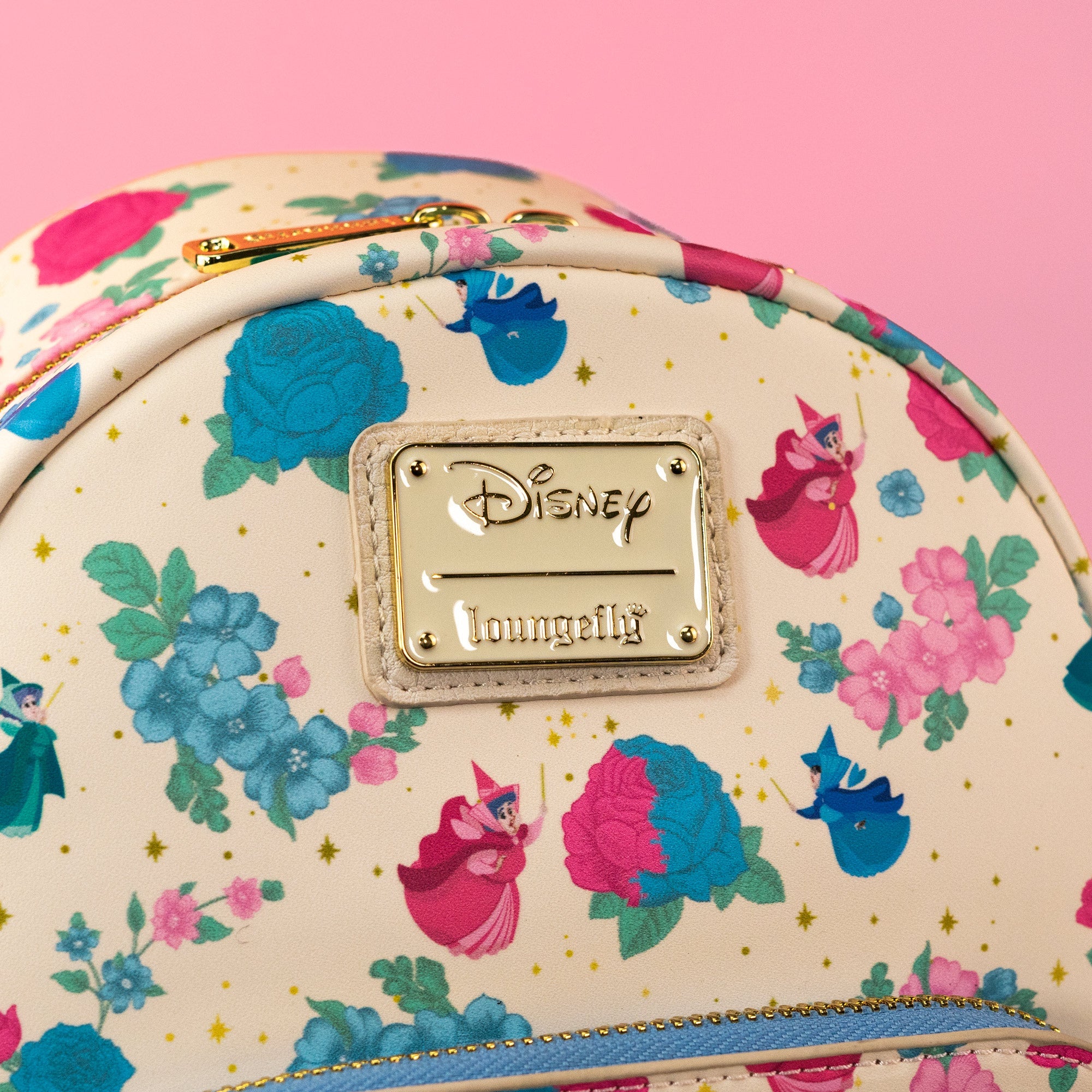 Loungefly x Disney Sleeping Beauty Floral Three Good Fairies Mini Backpack - GeekCore