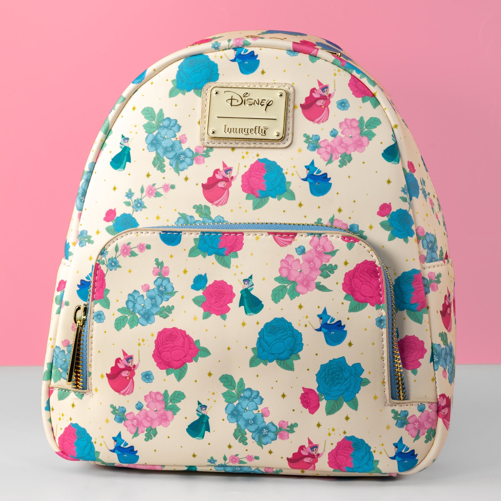 Loungefly x Disney Sleeping Beauty Floral Three Good Fairies Mini Backpack - GeekCore