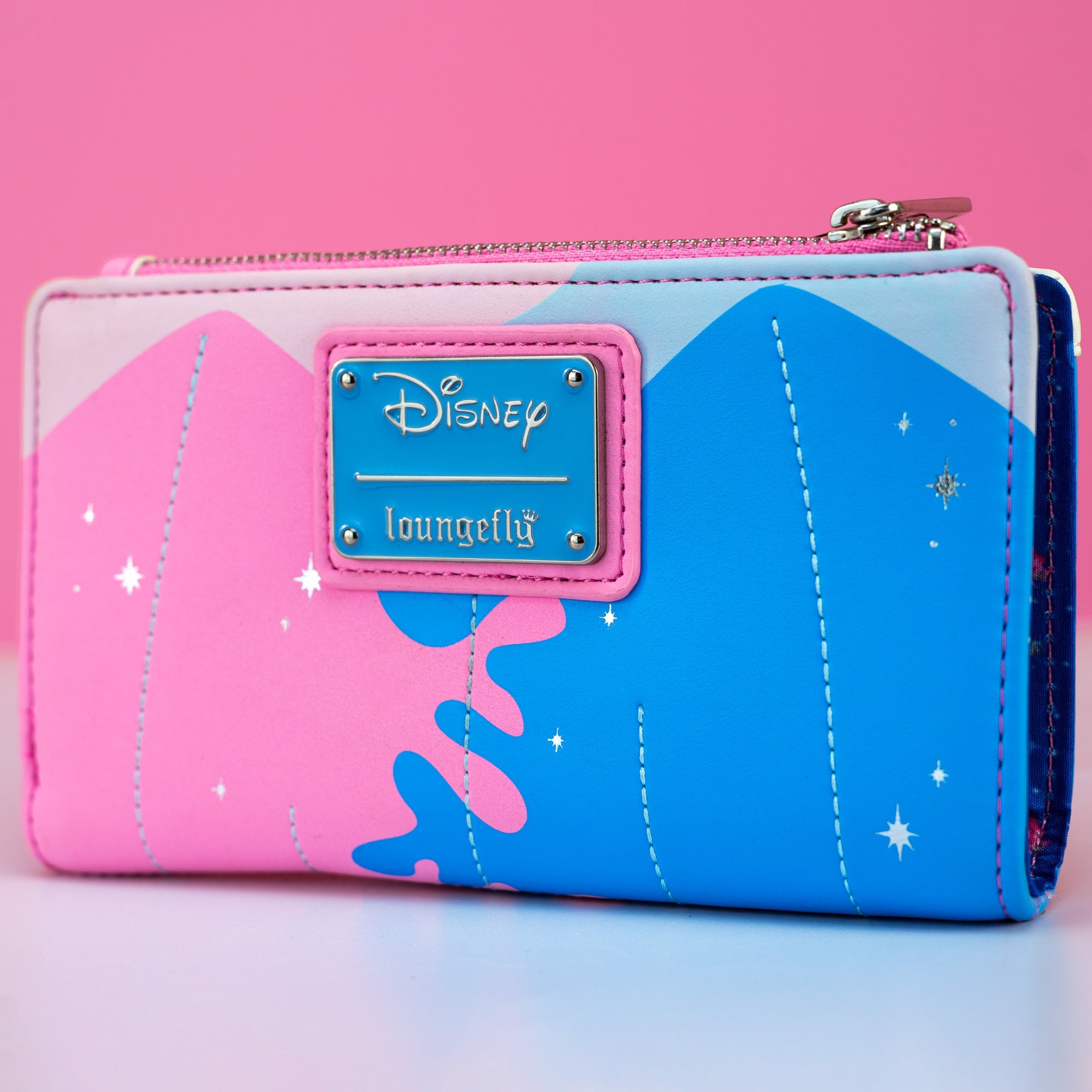 Pink and blue purse best sale