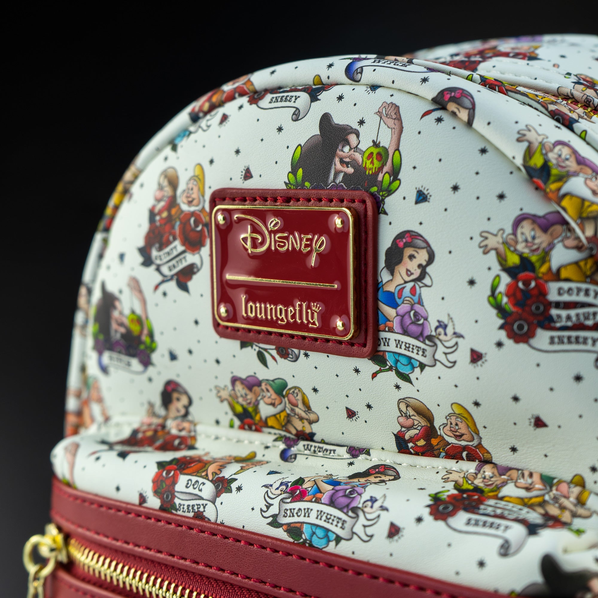 Loungefly x Disney Snow White and the Seven Dwarfs Tattoo Mini Backpack - GeekCore