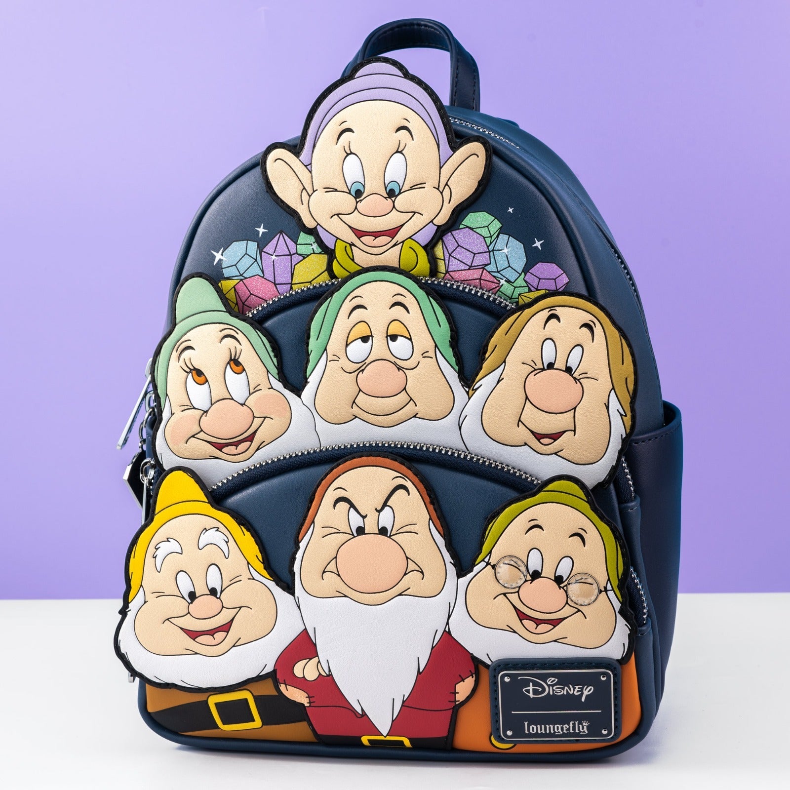 Loungefly x Disney Snow White and the Seven Dwarfs Triple Pocket Mini Backpack - GeekCore