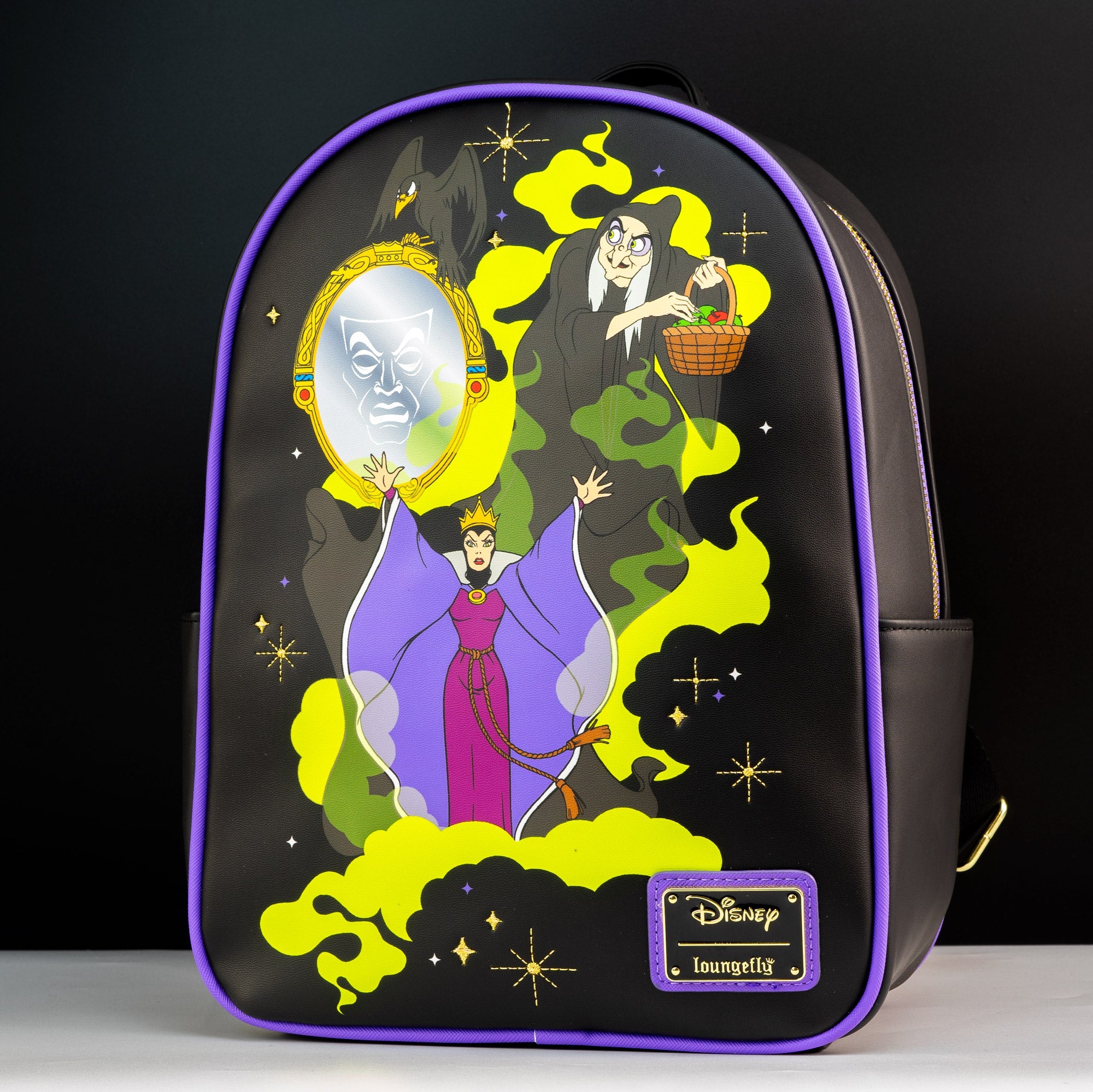 Loungefly x Disney Snow White Evil Queen, Old Hag and Mirror Mini Backpack - GeekCore