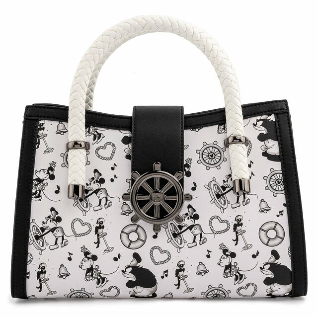 Loungefly x Disney Steamboat Willie All Over Print Crossbody Bag - GeekCore