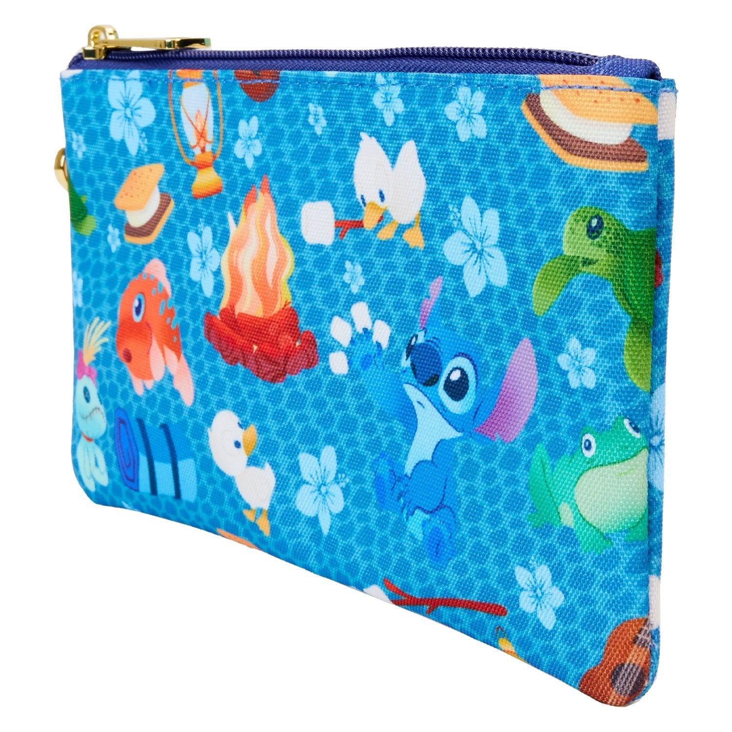 Loungefly x Disney Stitch Camping Cuties AOP Nylon Wristlet - GeekCore