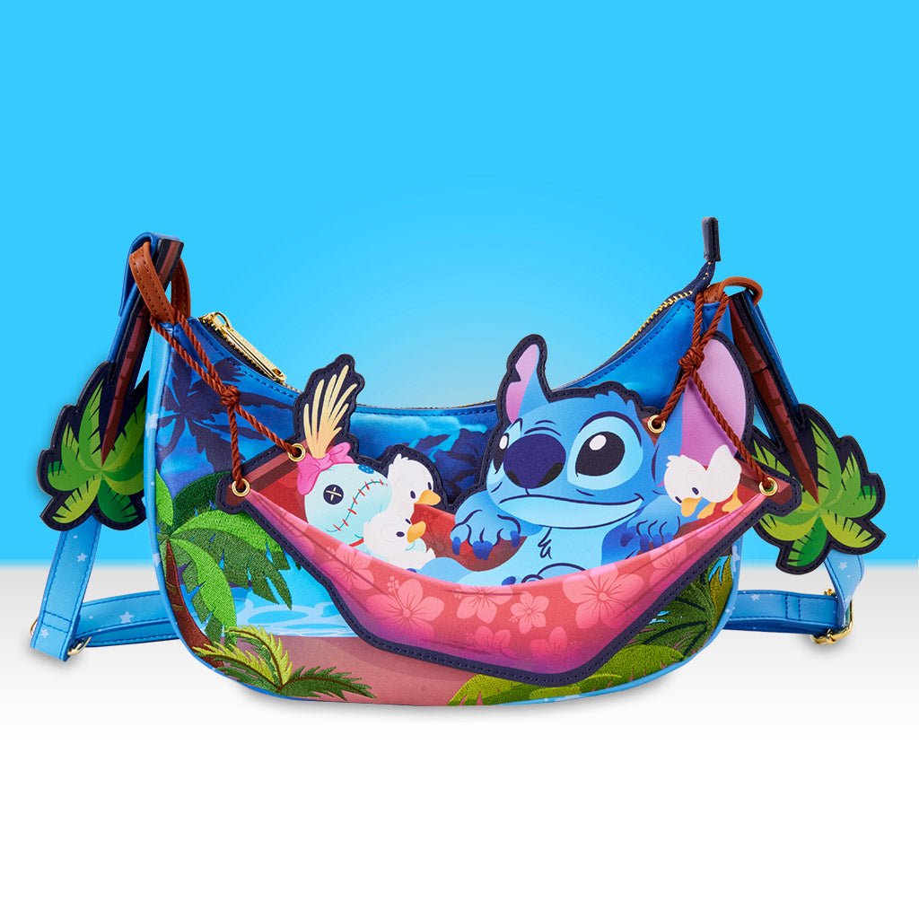 Loungefly x Disney Stitch Camping Cuties Hammock Crossbody - GeekCore