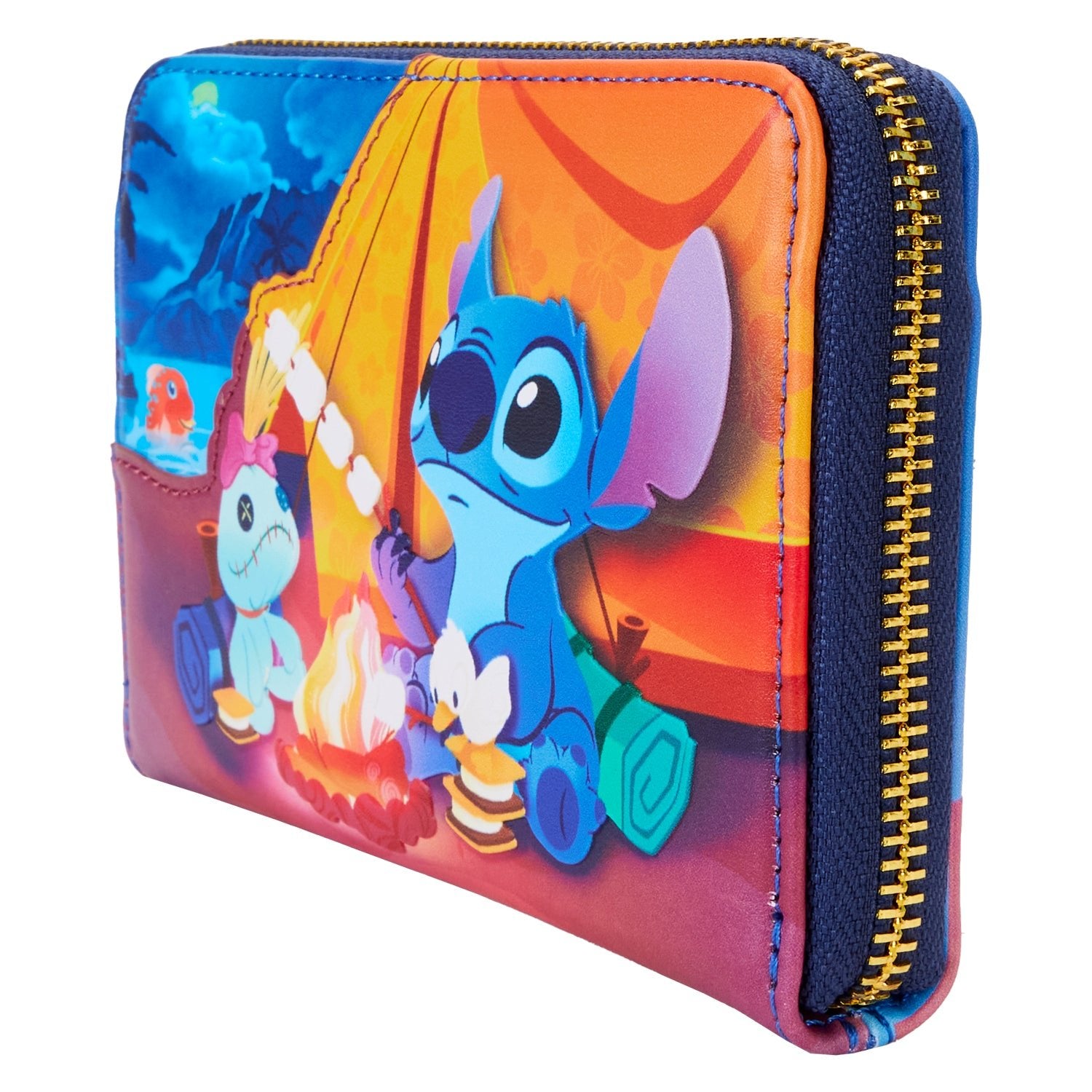 Loungefly x Disney Stitch Camping Cuties Zip Around Wallet - GeekCore