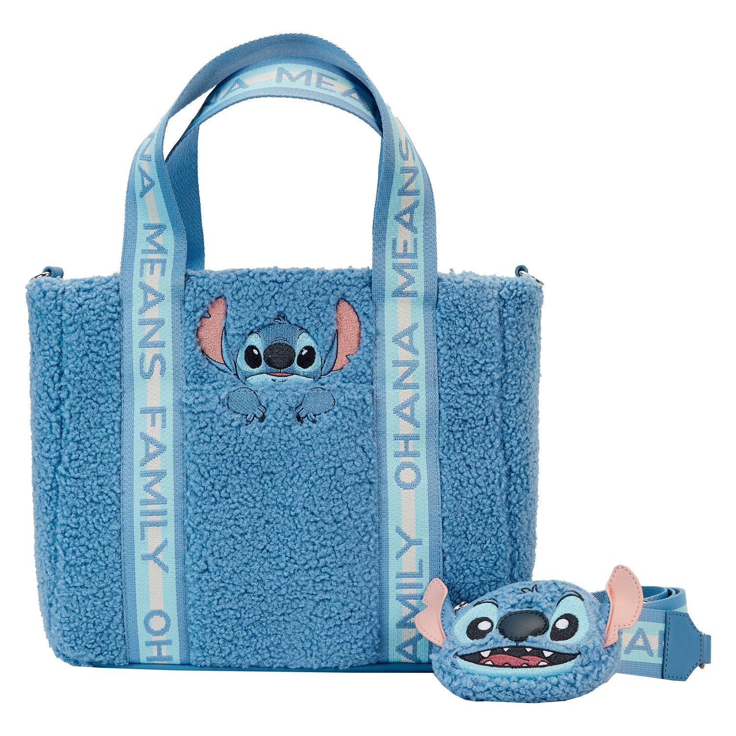 Loungefly x Disney Stitch Plush Tote Bag with coin pouch GeekCore