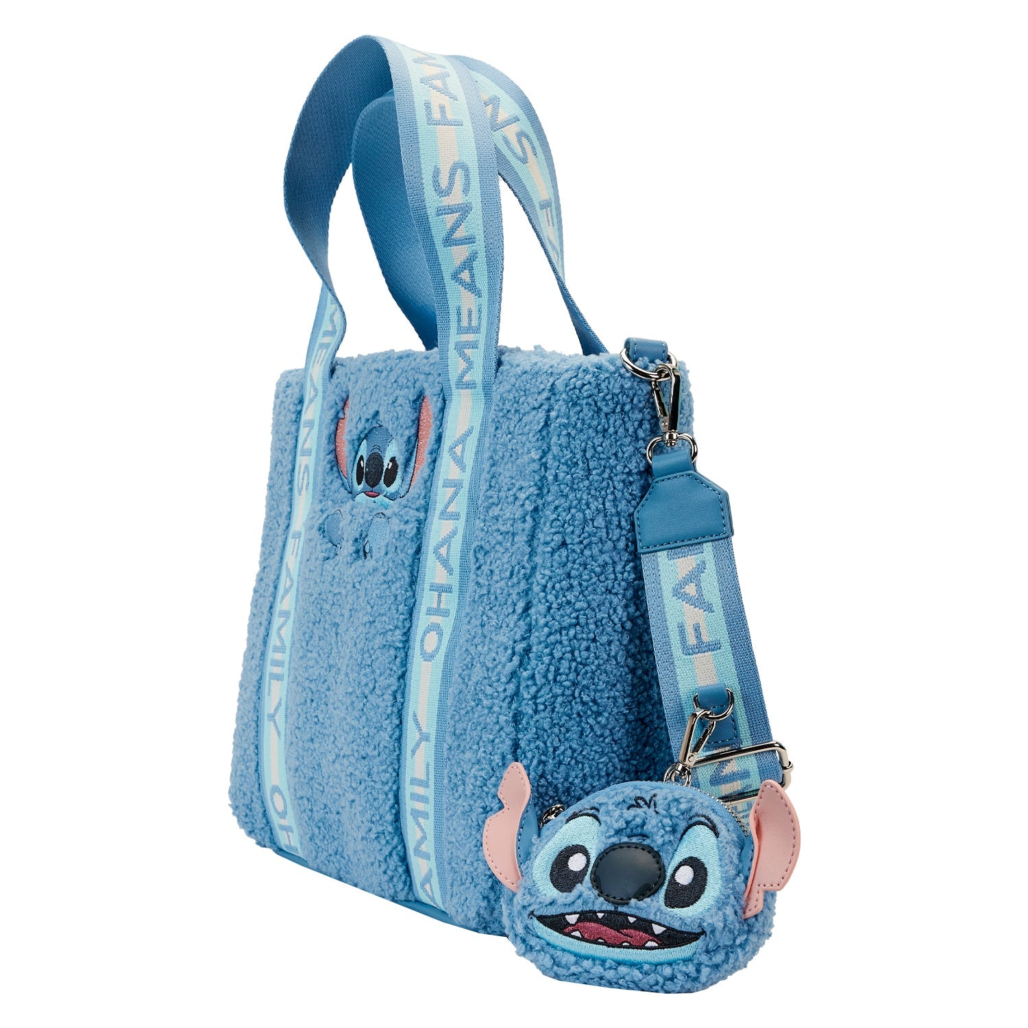 Loungefly x Disney Stitch Plush Tote Bag with coin pouch GeekCore