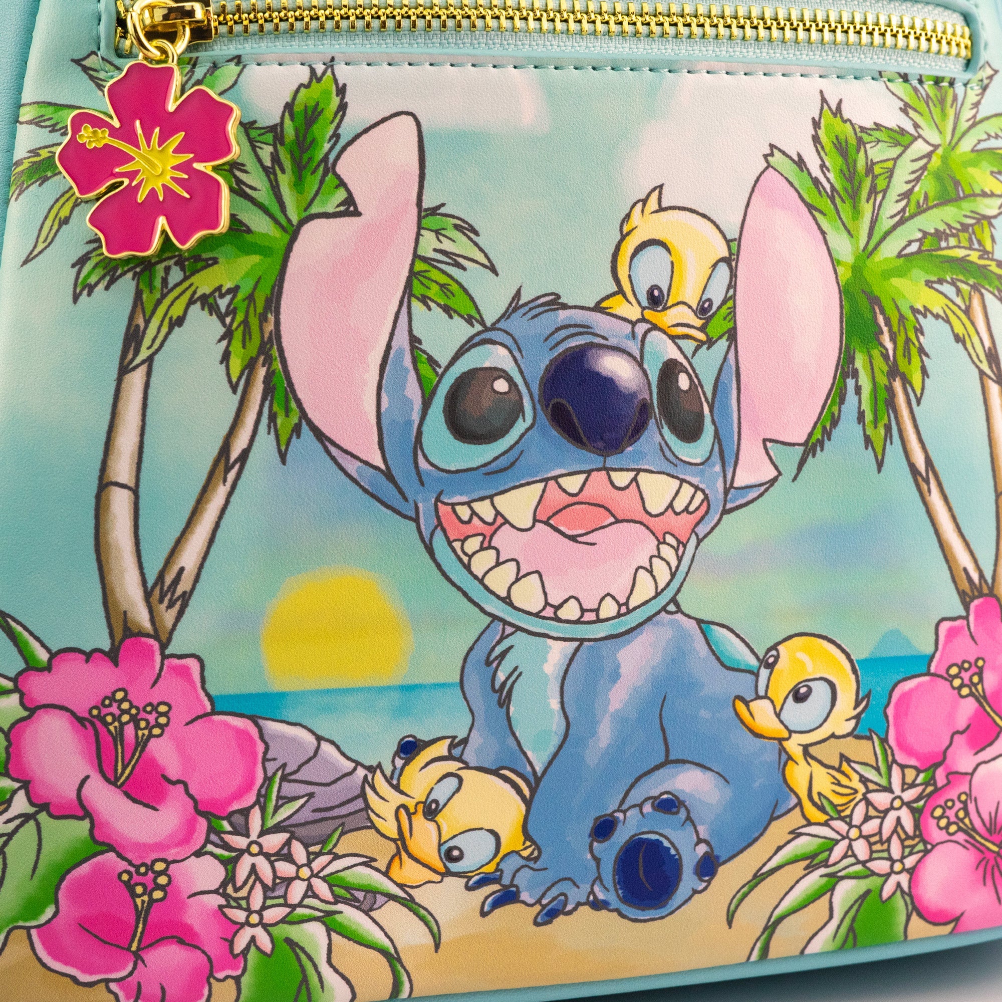 Loungefly x Disney Stitch with Ducklings Tropical Mini Backpack - GeekCore