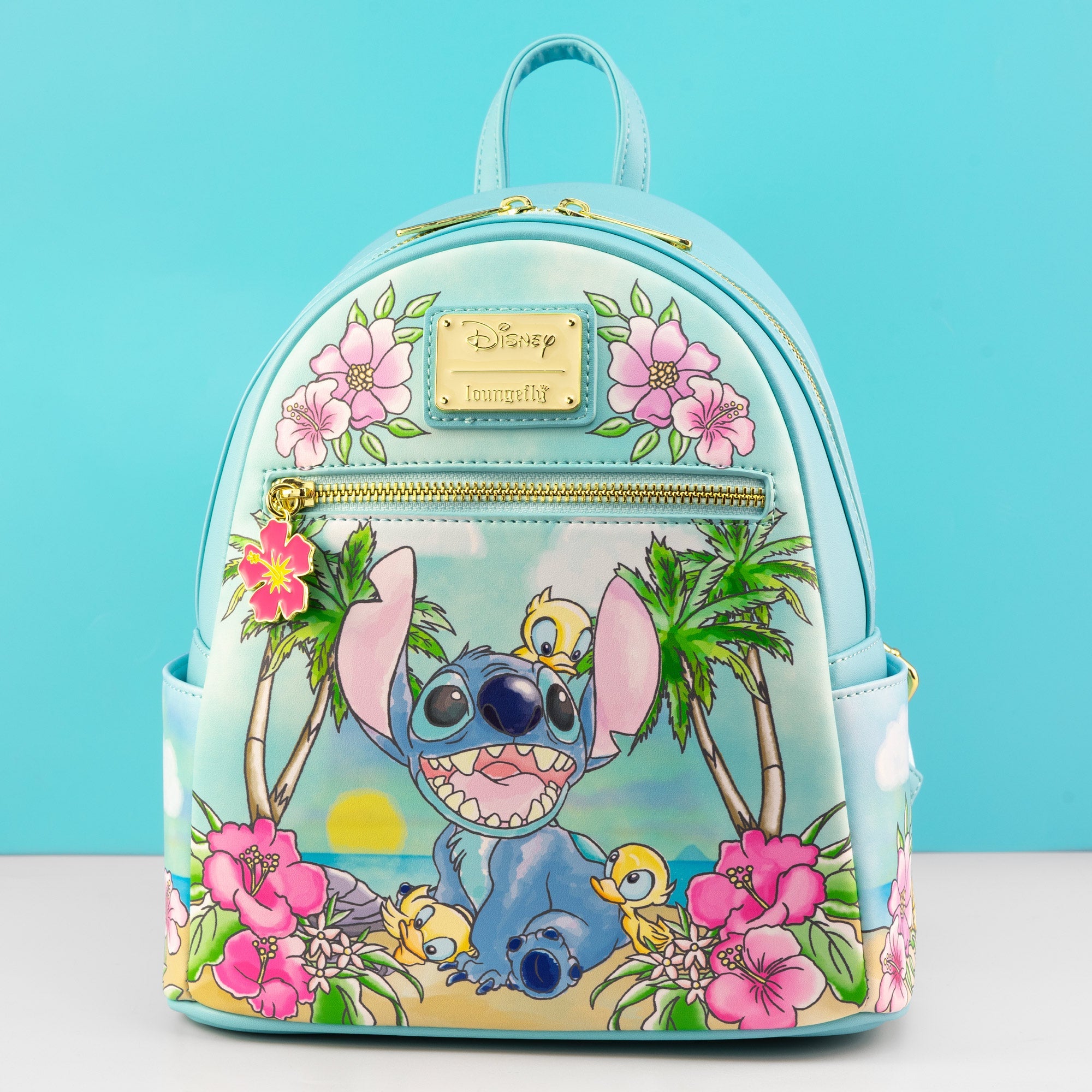 Loungefly x Disney Stitch with Ducklings Tropical Mini Backpack - GeekCore