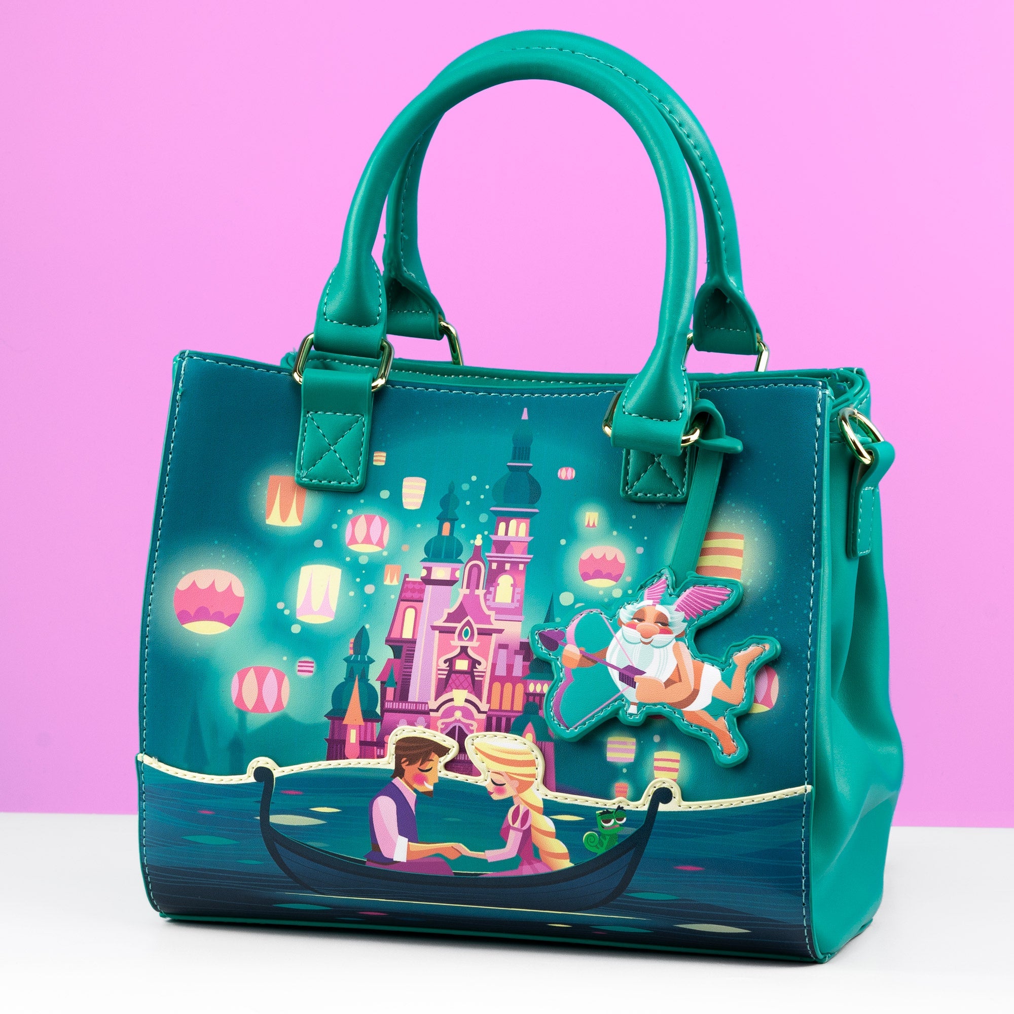 Loungefly x Disney Tangled Princess Castle Crossbody Bag - GeekCore