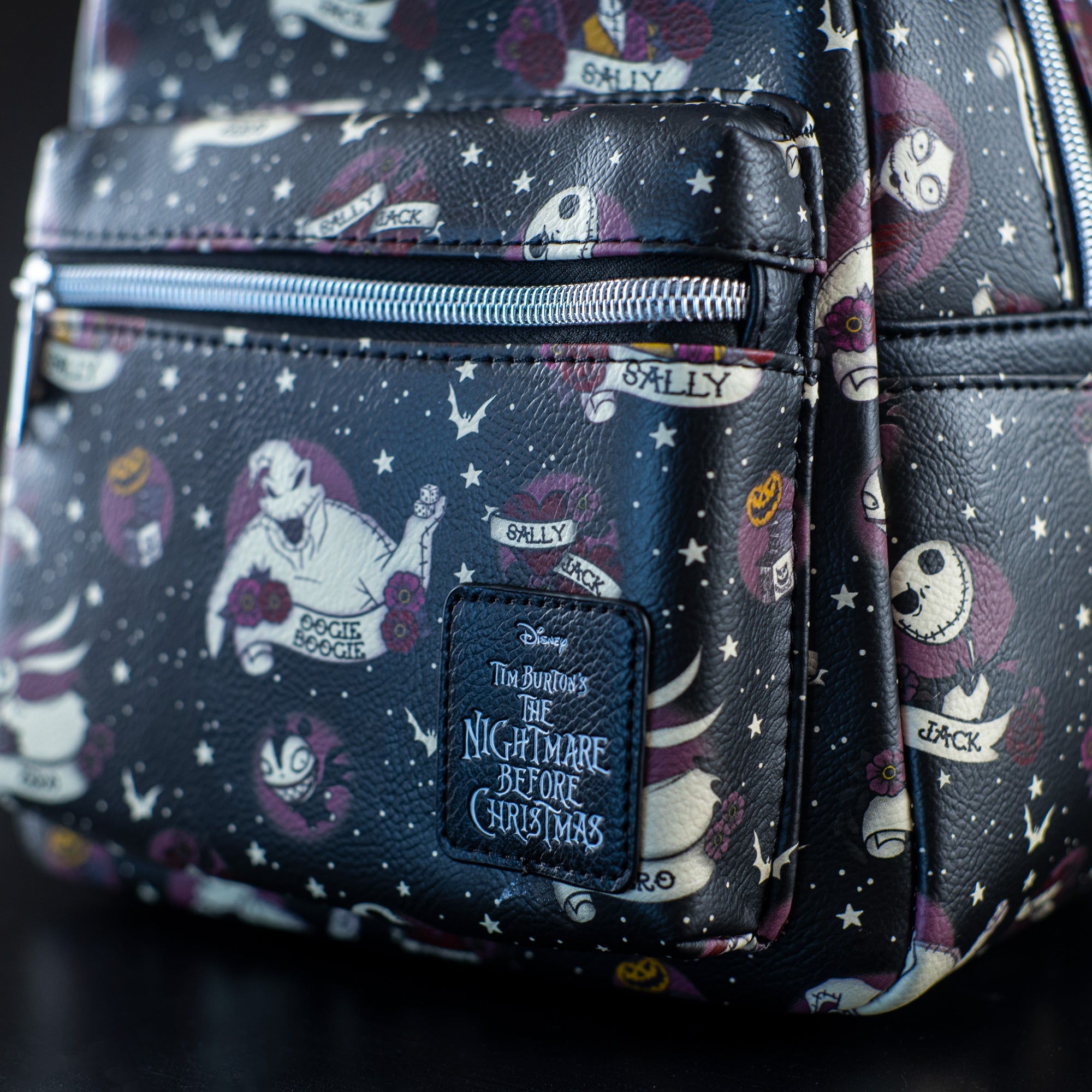 Loungefly x Disney The Nightmare Before Christmas Tattoo Print Mini Backpack - GeekCore