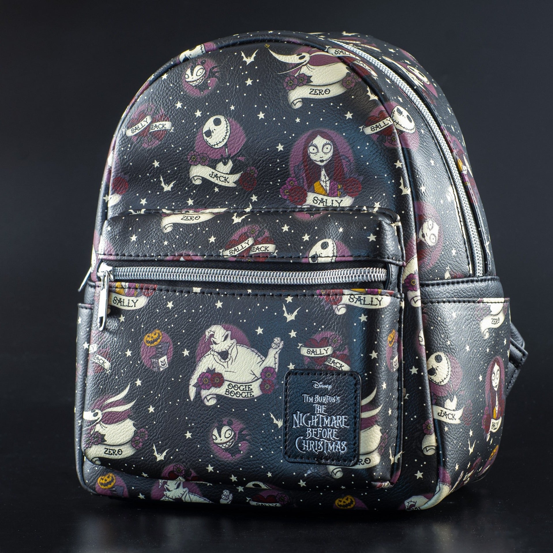 Loungefly x Disney The Nightmare Before Christmas Tattoo Print Mini Backpack - GeekCore