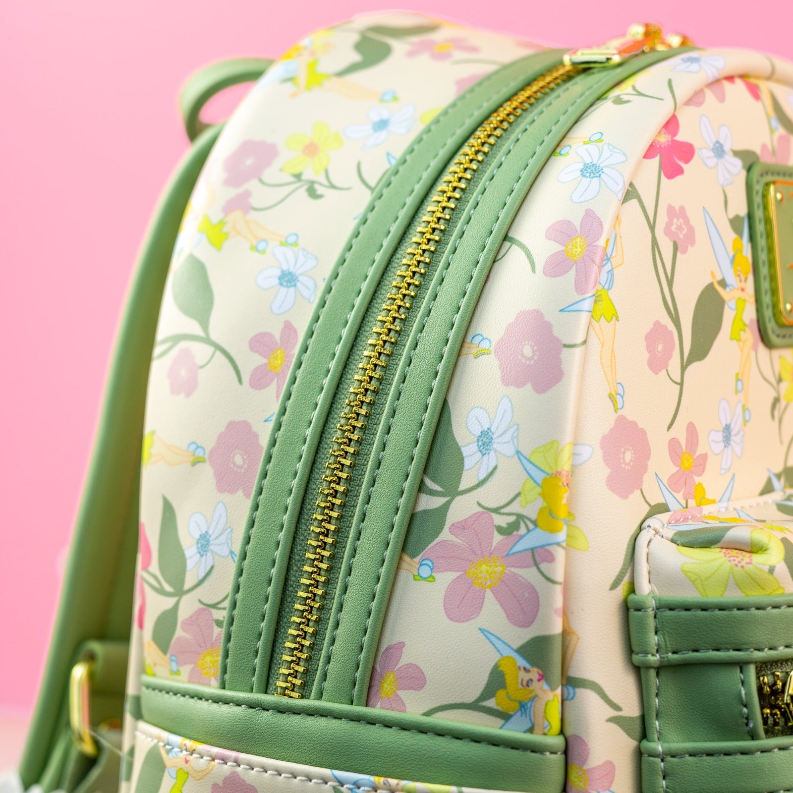 Loungefly x Disney Tinkerbell Pastel Flowers AOP Mini Backpack - GeekCore