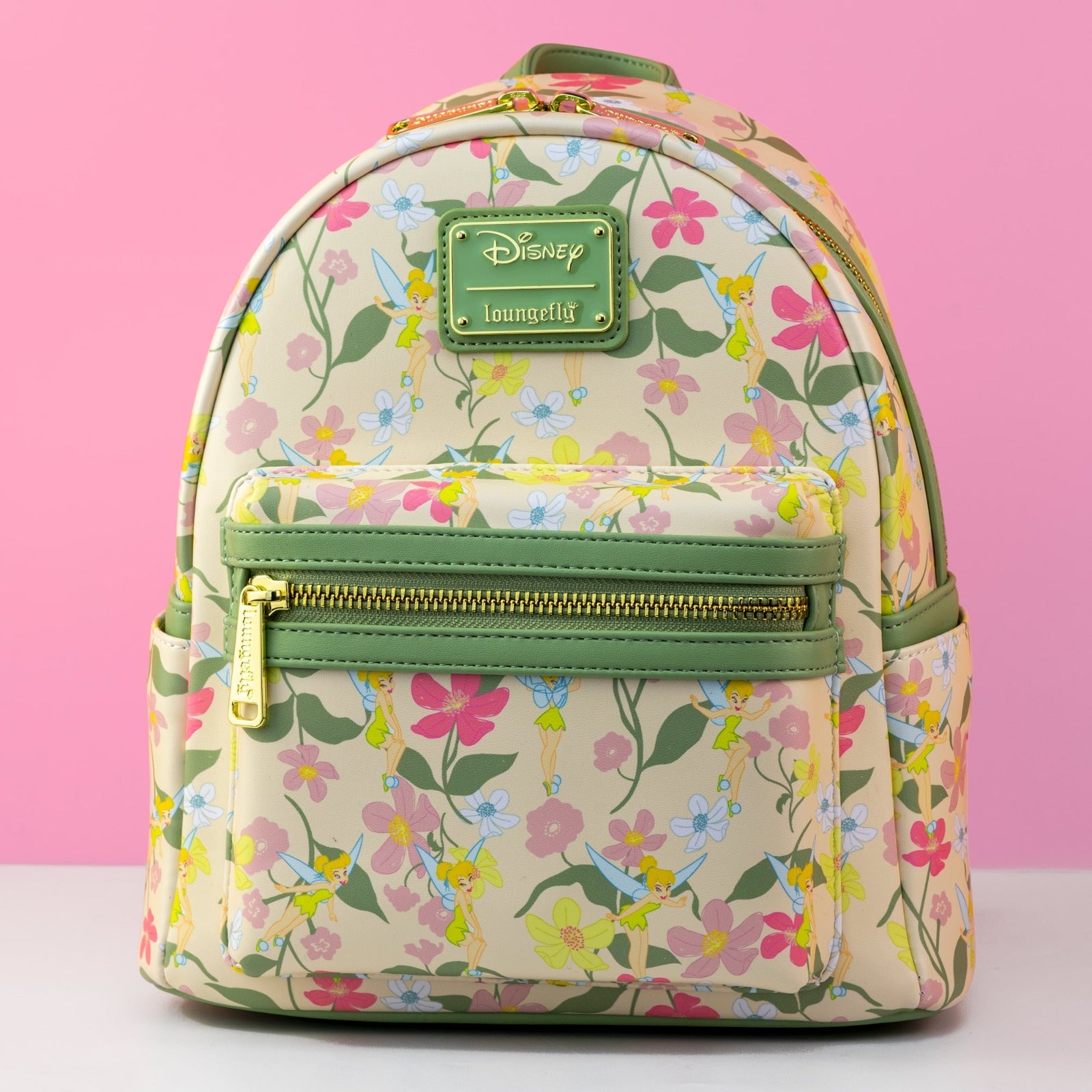 Loungefly x Disney Tinkerbell Pastel Flowers AOP Mini Backpack - GeekCore