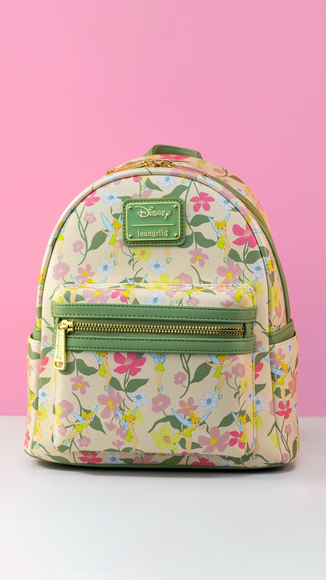 Loungefly x Disney Tinkerbell Pastel Flowers AOP Mini Backpack - GeekCore