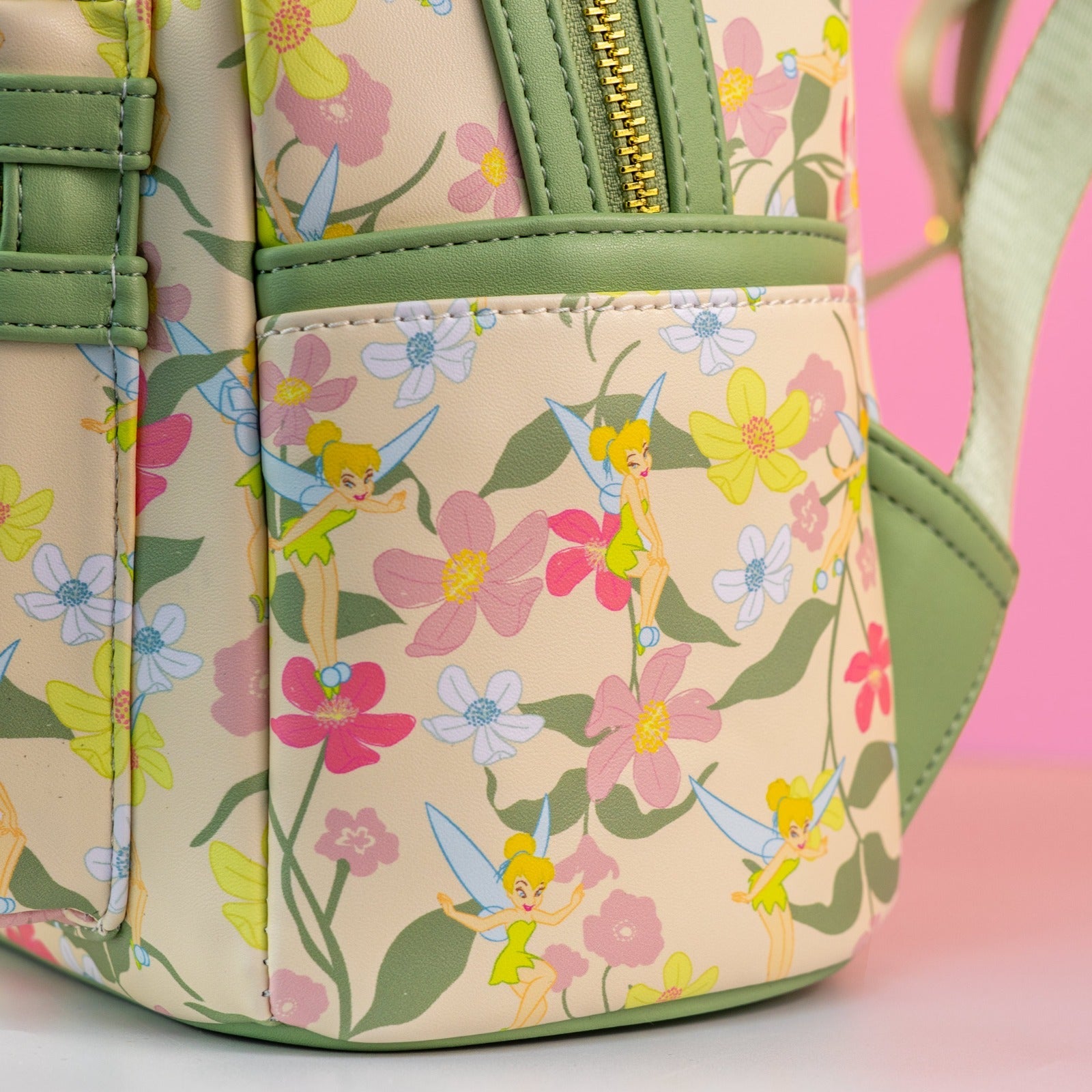 Loungefly x Disney Tinkerbell Pastel Flowers AOP Mini Backpack - GeekCore