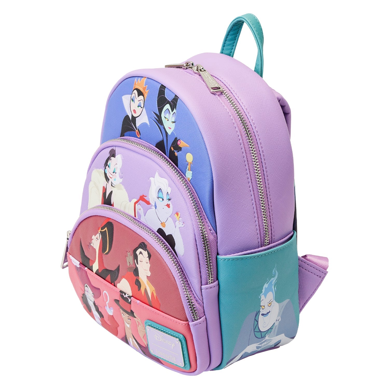 Loungefly x Disney Villains Colour Block Triple Pocket Mini Backpack - GeekCore