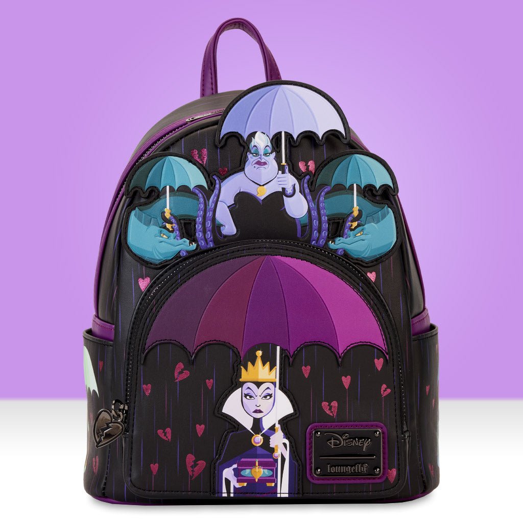 Loungefly X Disney Villains Curse Your Hearts Mini Backpack - GeekCore